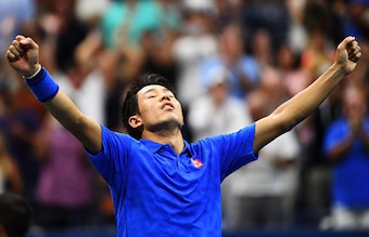 Nishikori hopes to reach his second Grand Slam final with a victory over Wawrinka.