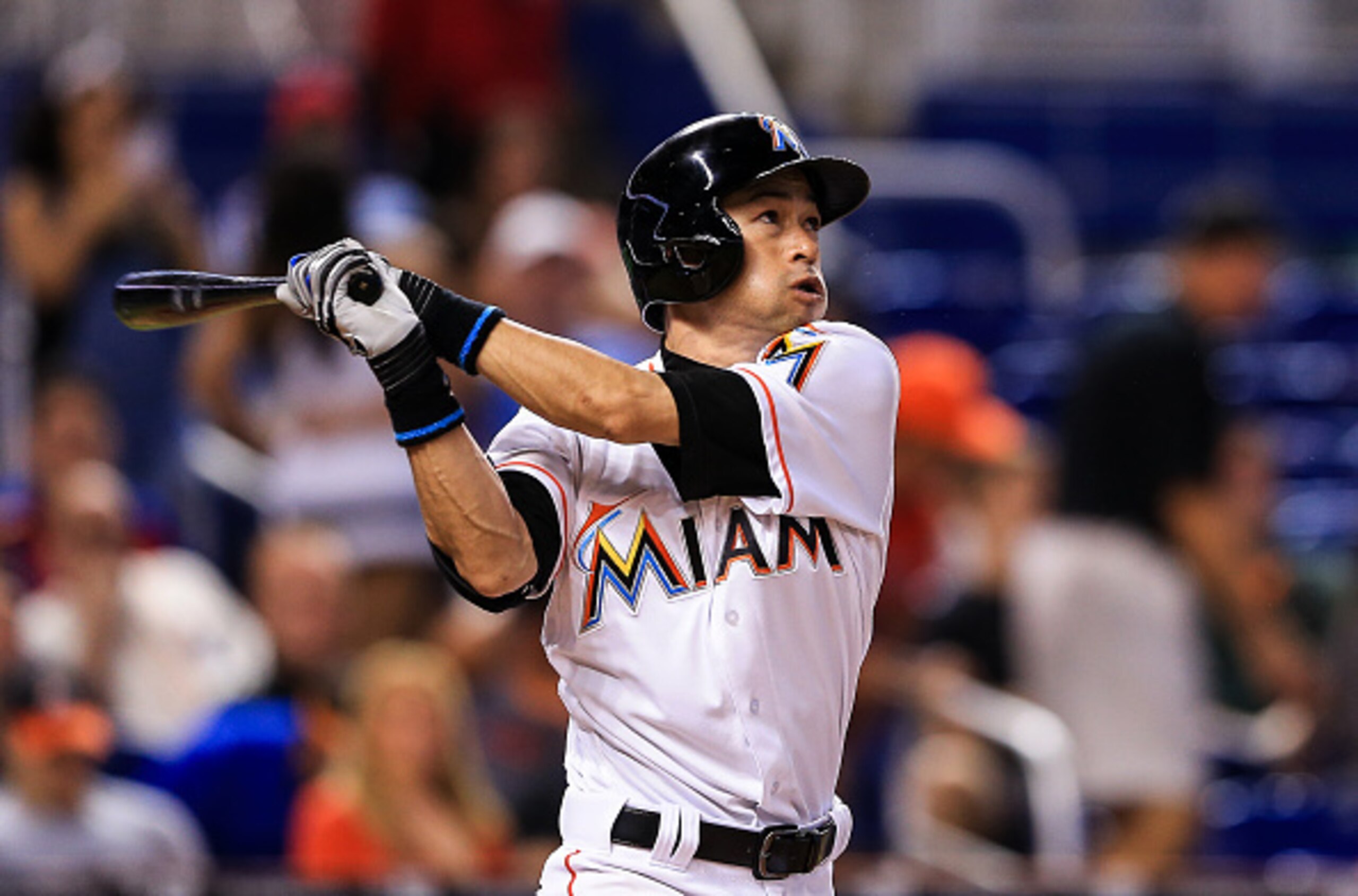 Ichiro is hitting surprisingly well for the Miami Marlins this season.