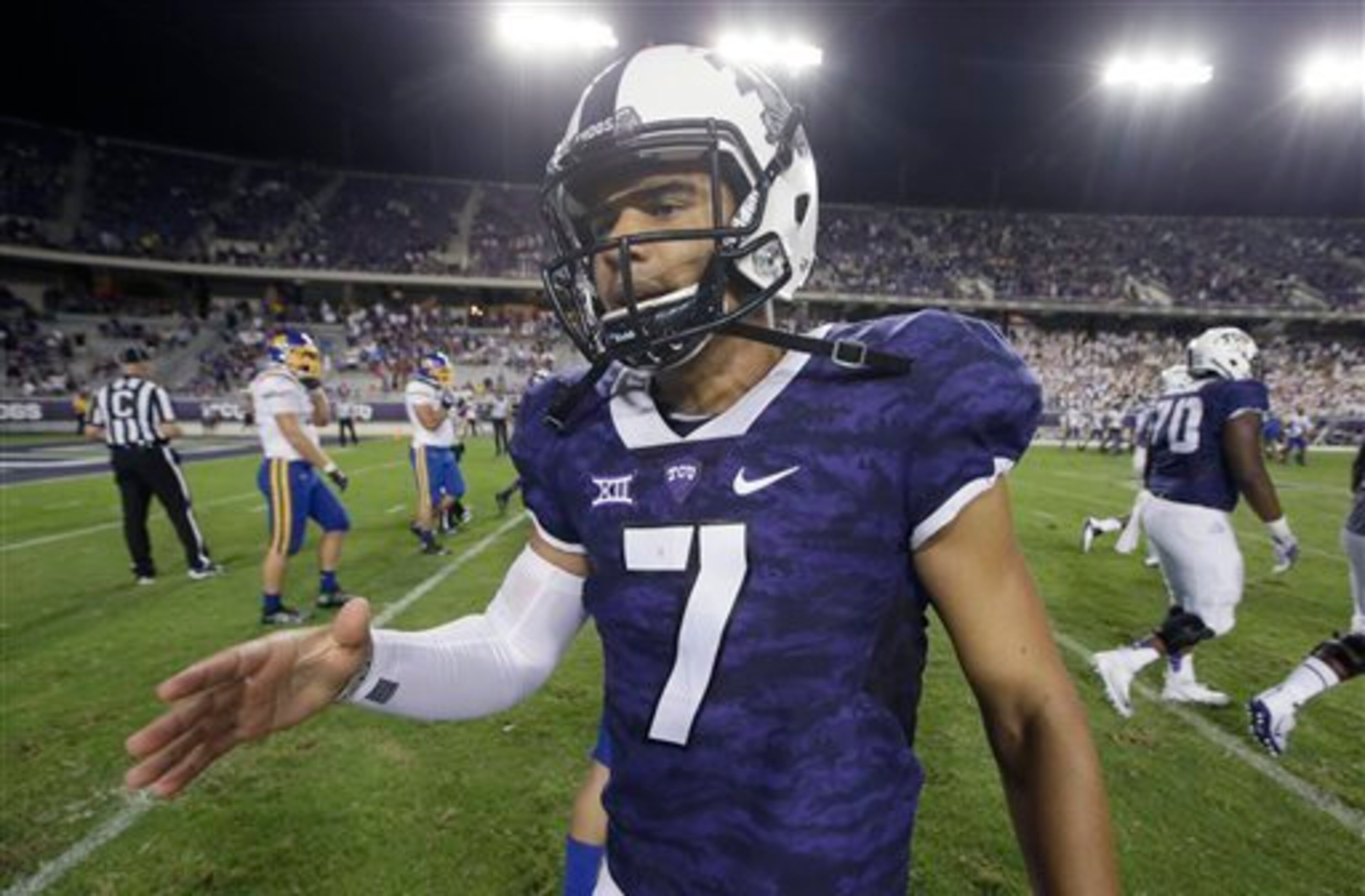 Kenny Hill had an excellent debut as TCU's starting quarterback. Kenny Hill had an excellent debut as TCU's starting quarterback.