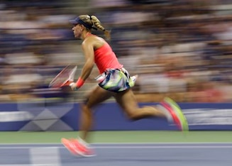 Angelique Kerber sprints to the ball during a match at the 2016 U.S. Open.