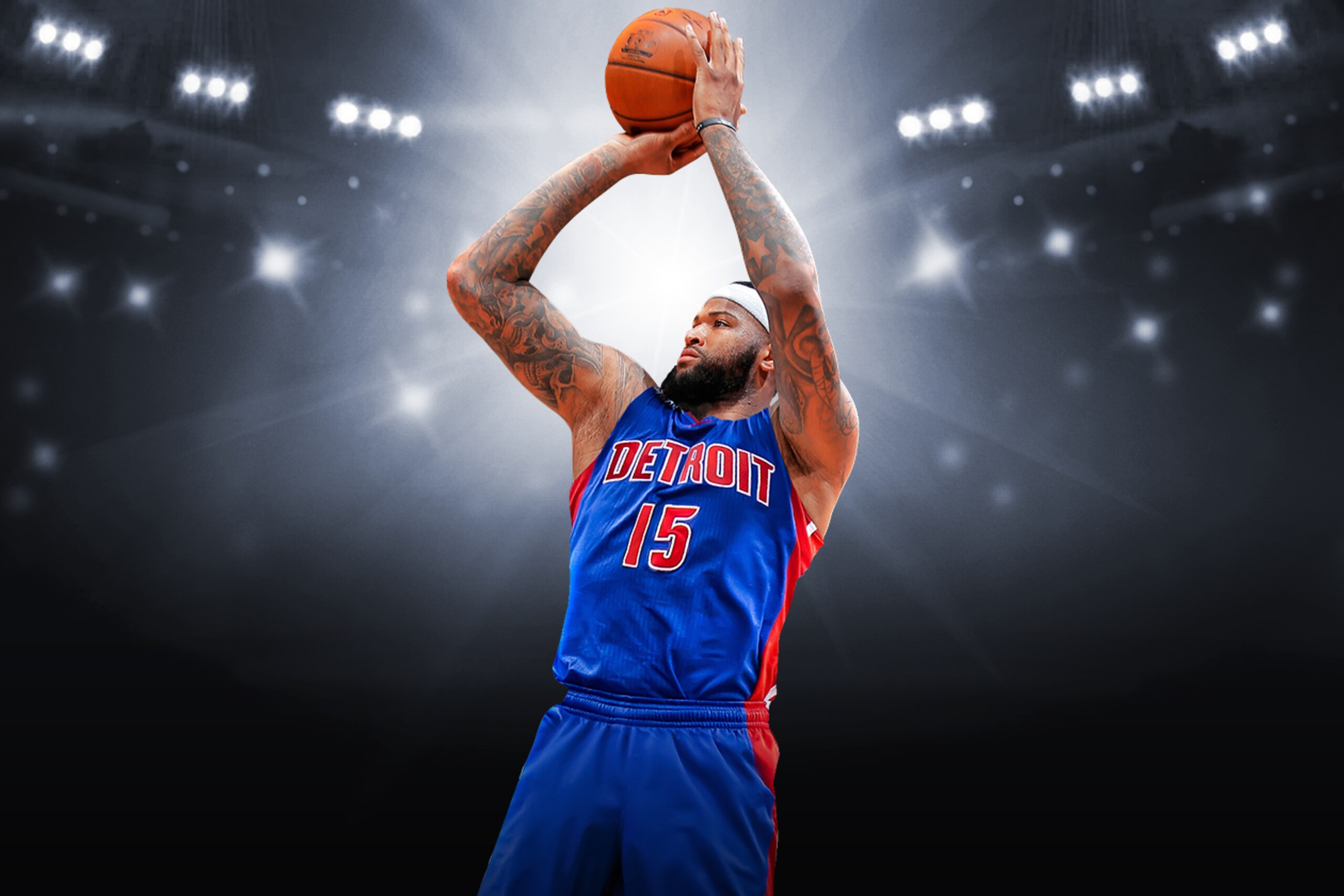 DeMarcus Cousins on the Detroit Pistons.