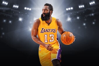 James Harden on the Los Angeles Lakers.