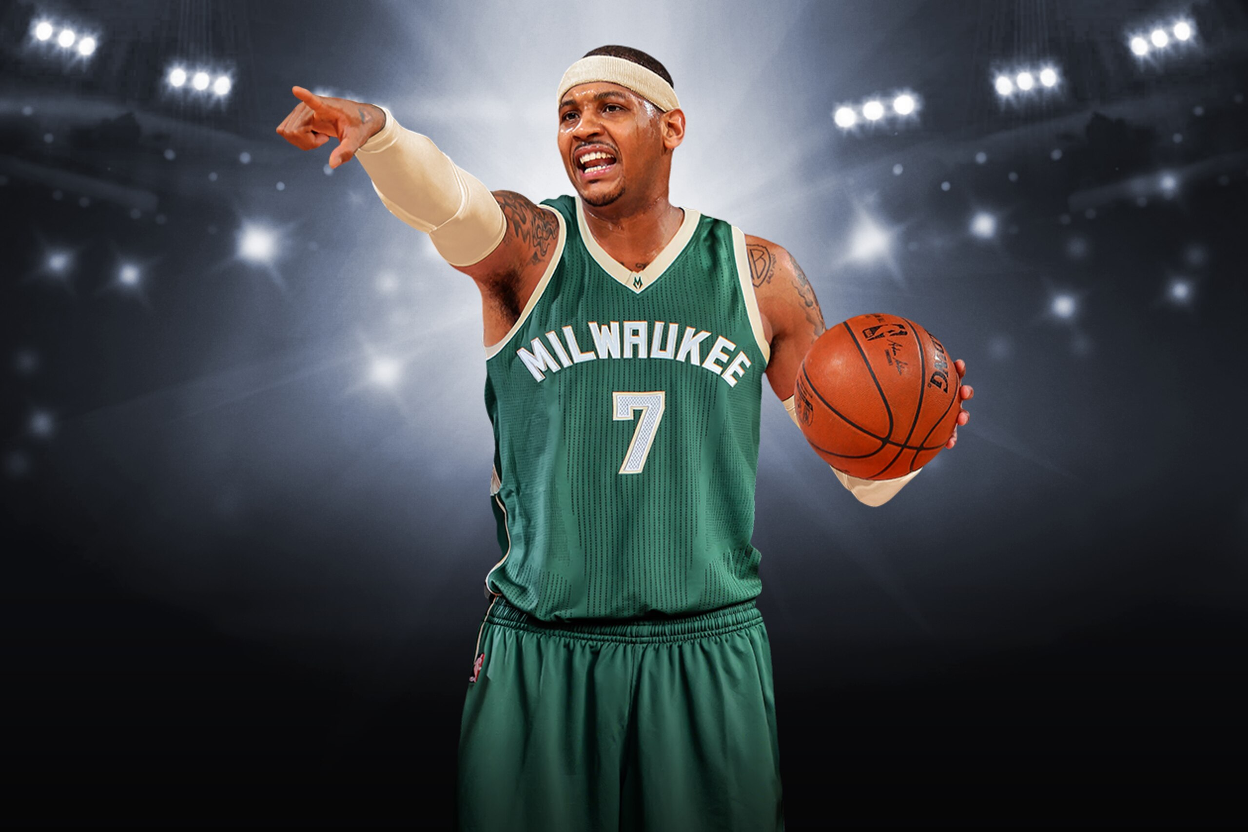 Carmelo Anthony on the Milwaukee Bucks.