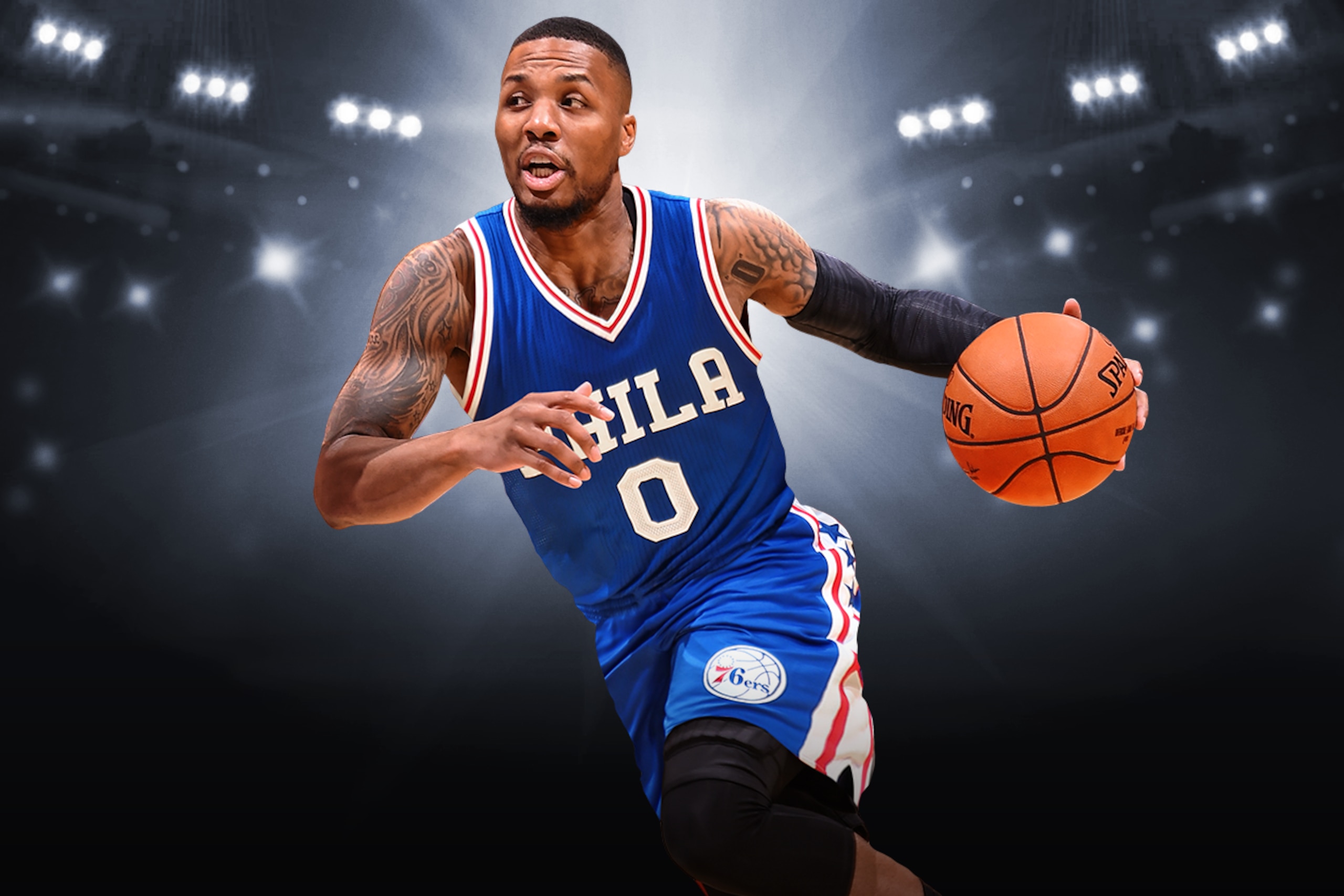 Damian Lillard on the Philadelphia 76ers.