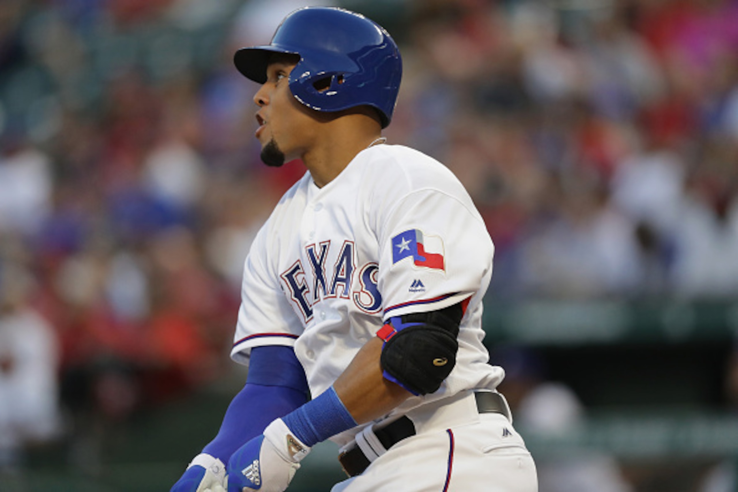 Carlos Gomez is hitting for more power since joining the Texas Rangers.