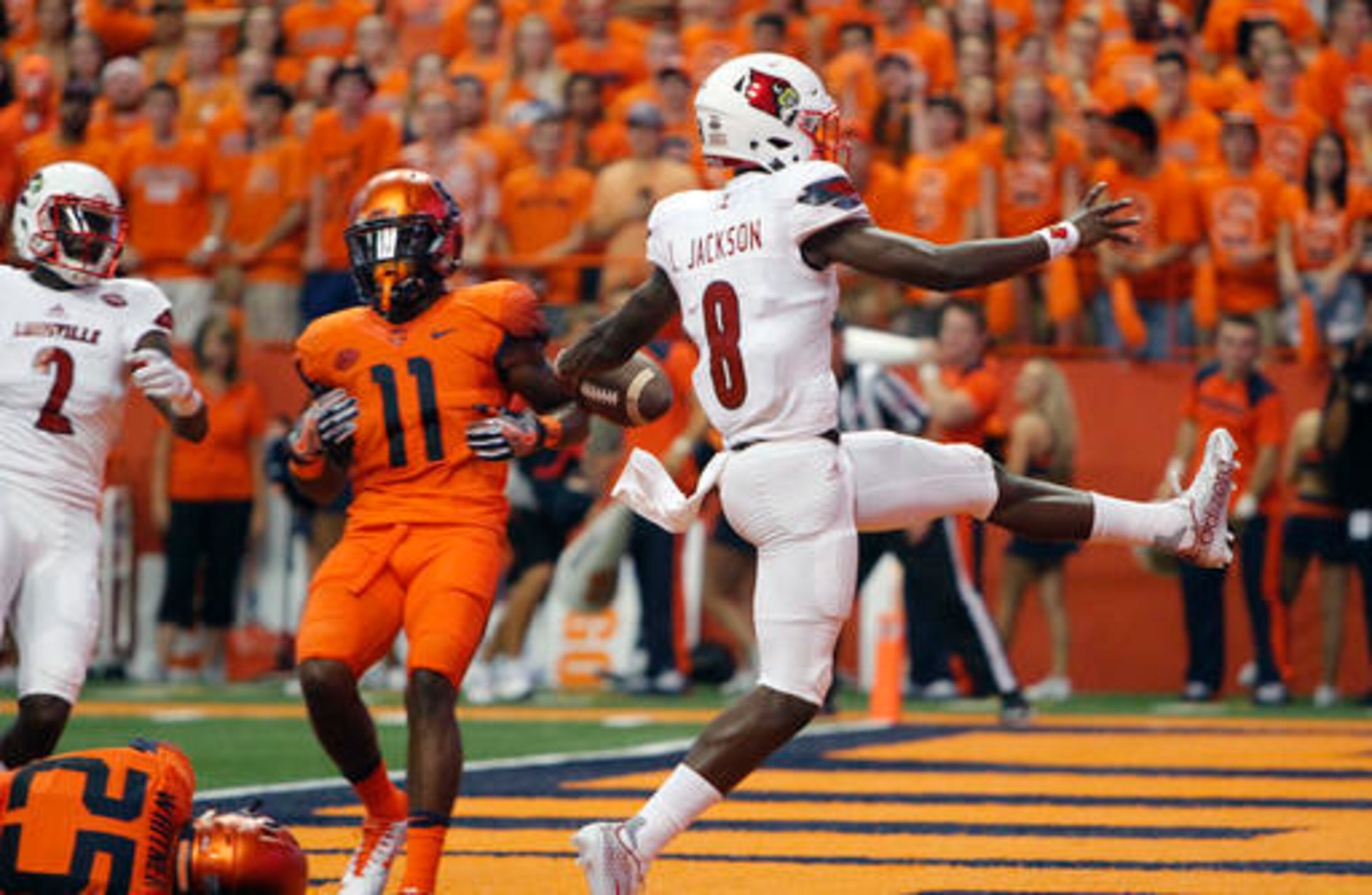 Lamar Jackson has been exceptional at the center of Louisville's offense. Lamar Jackson has been exceptional at the center of Louisville's offense.