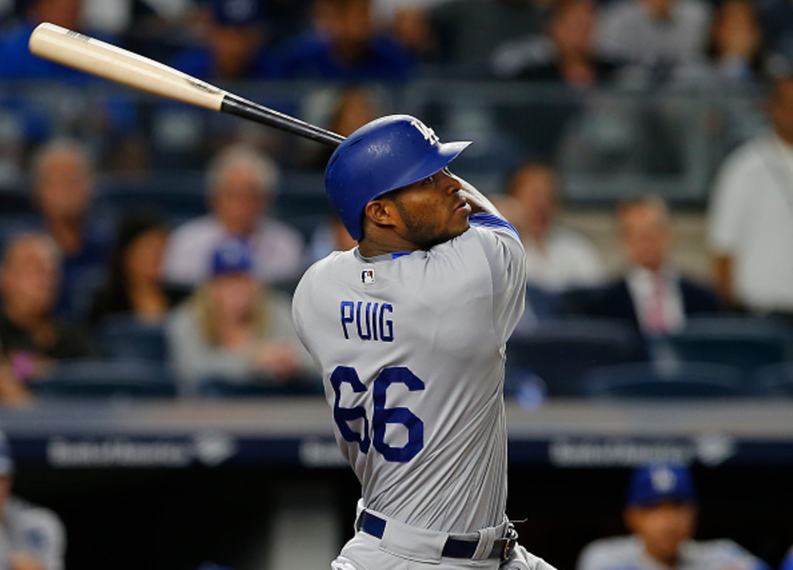 Yasiel Puig has hit three home runs in limited playing time this month.