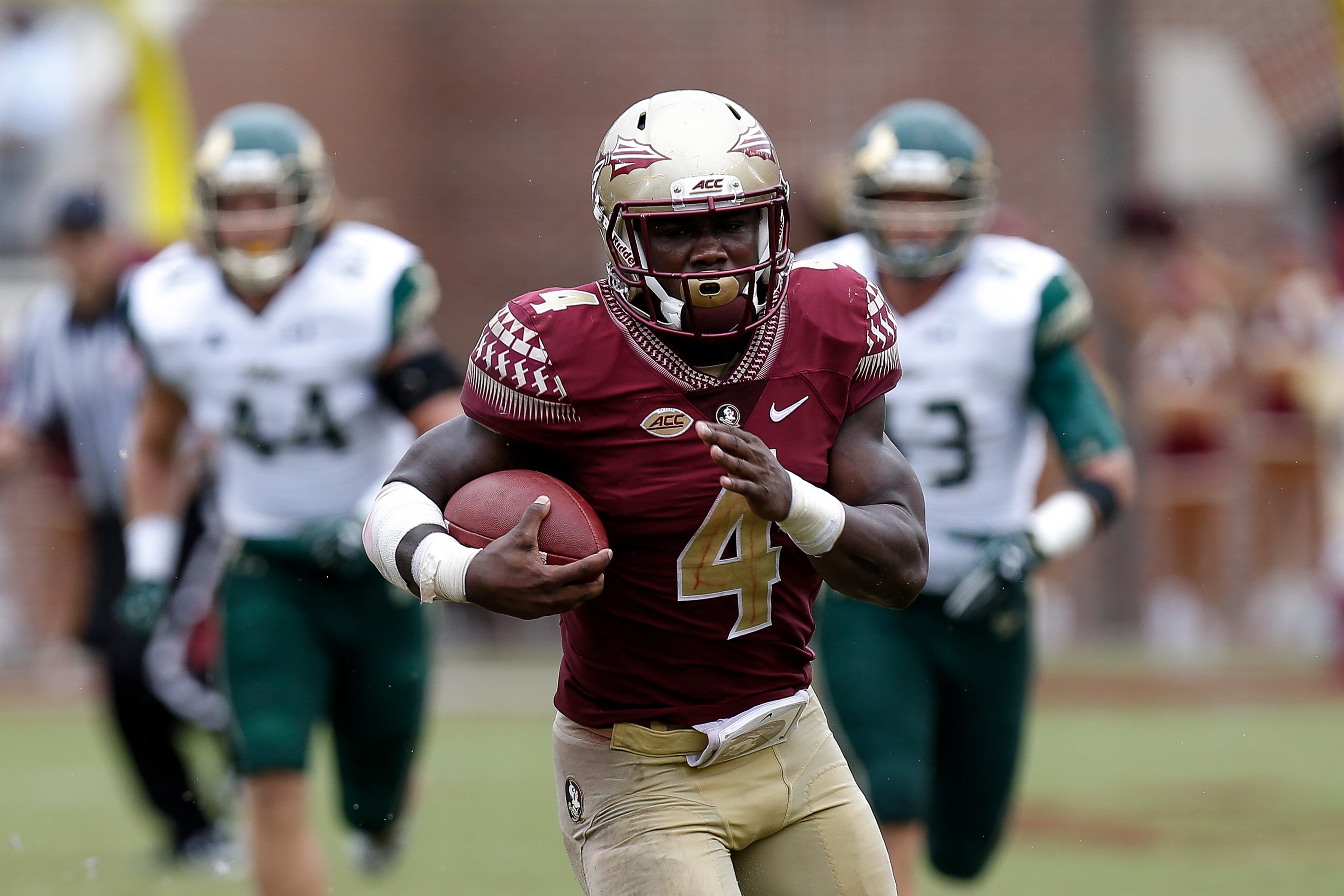 Dalvin Cook, who ran for 266 yards against South Florida last September, has only 228 yards in three games this season.