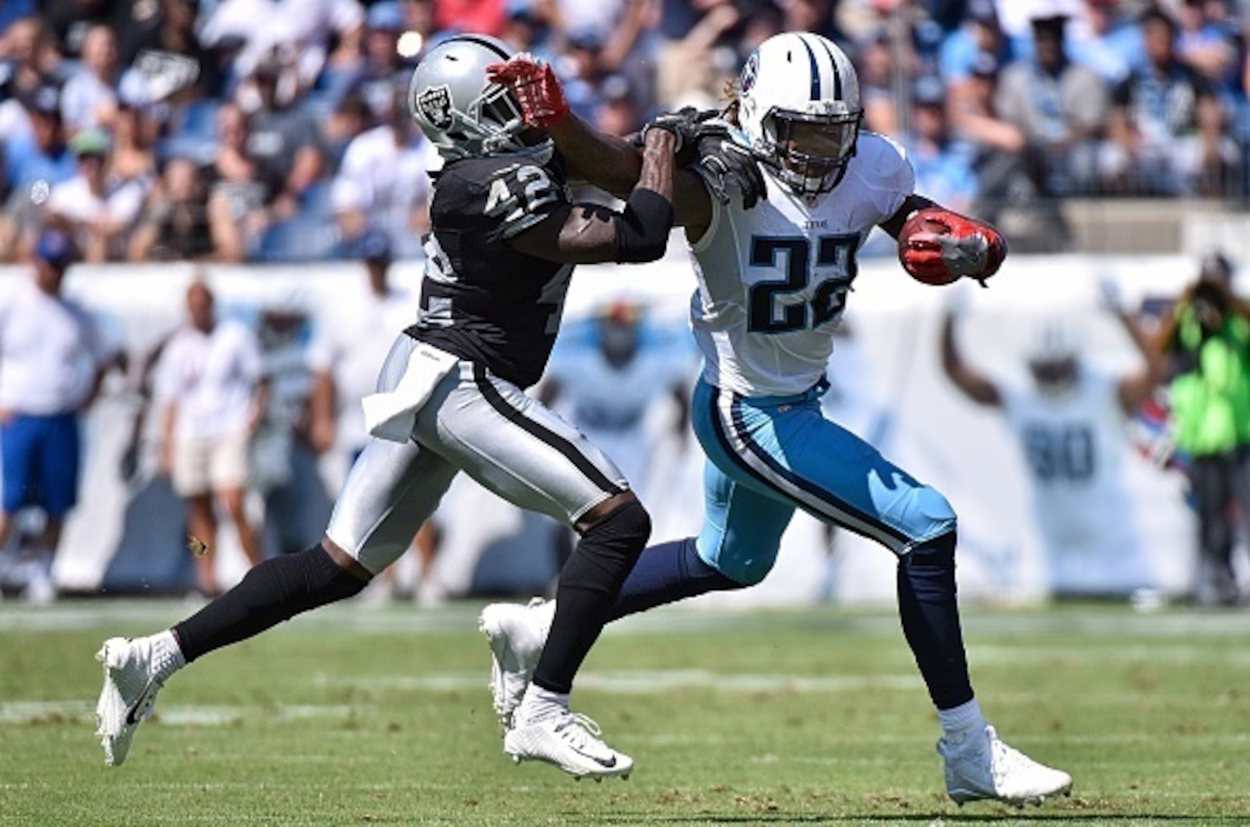 Karl Joseph (left), Oakland Raiders