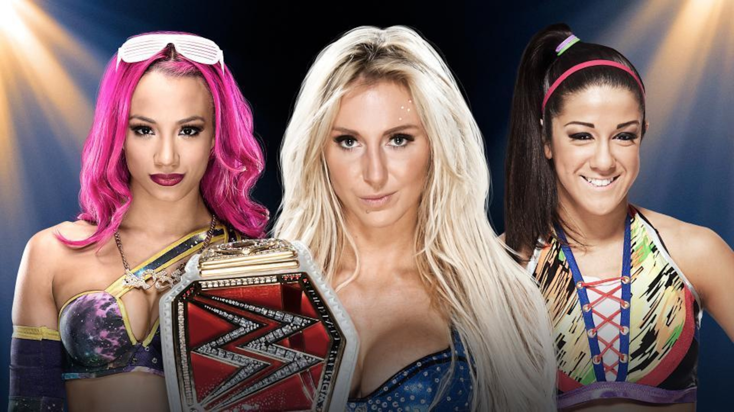 Raw Women's Champion Charlotte vs. Sasha Banks vs. Bayley