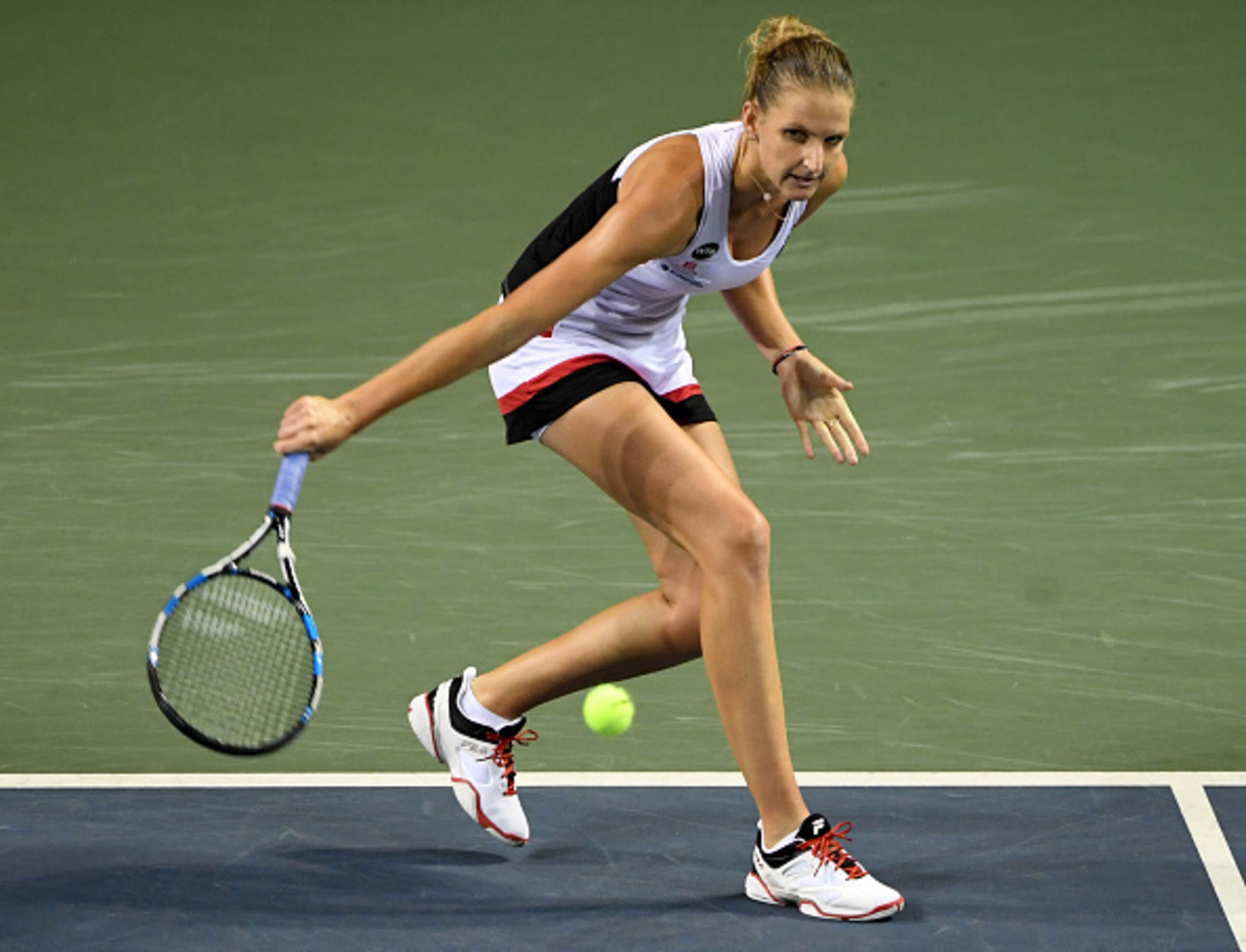 Karolona Pliskova was in and out of one match last week. Karolona Pliskova was in and out of one match last week.
