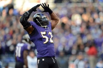 Linebacker Ray Lewis played his entire NFL career with the Ravens.