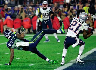 An interception by Patriots cornerback Malcolm Butler secured a victory for the Patriots in Super Bowl XLIX.