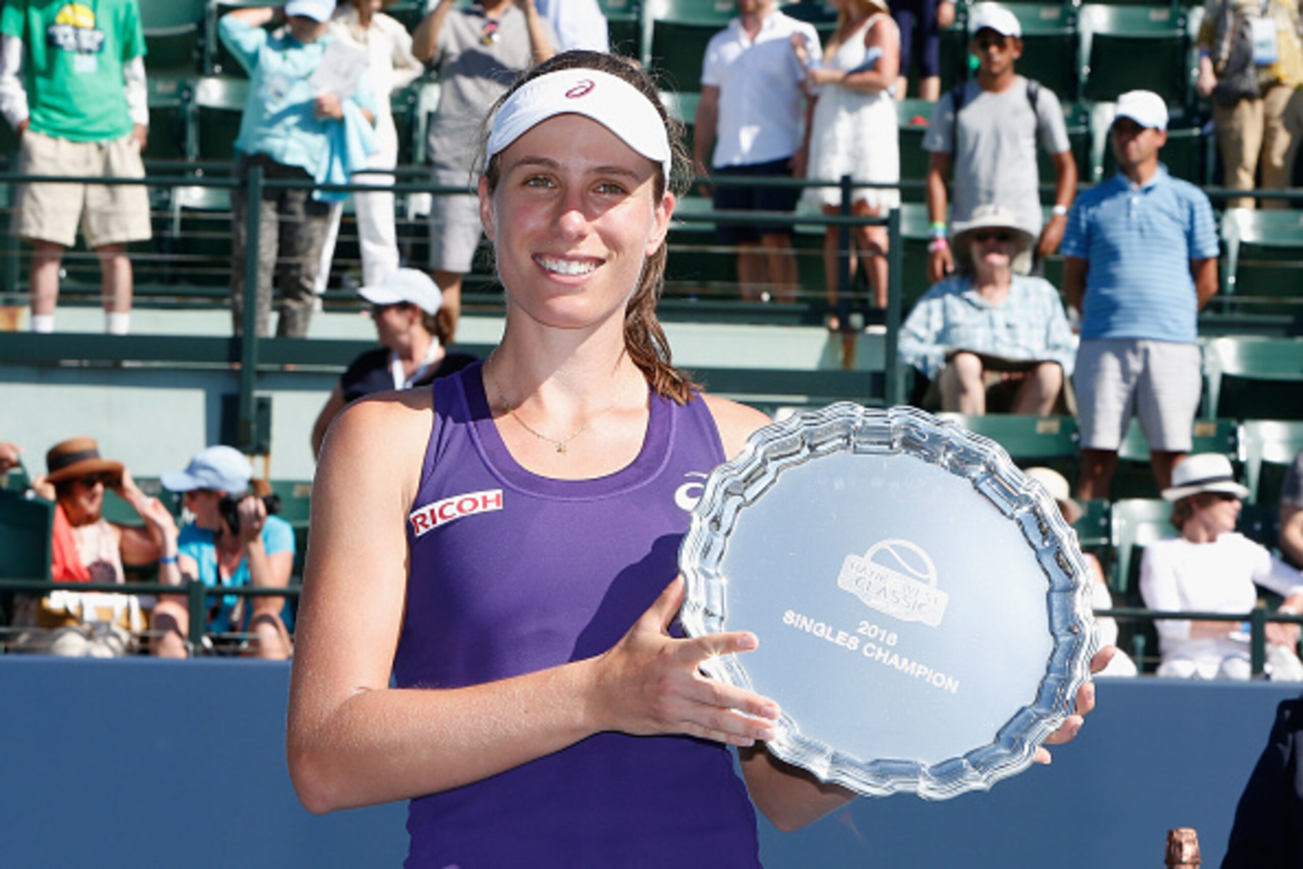 Konta won the first title of her career earlier this summer.