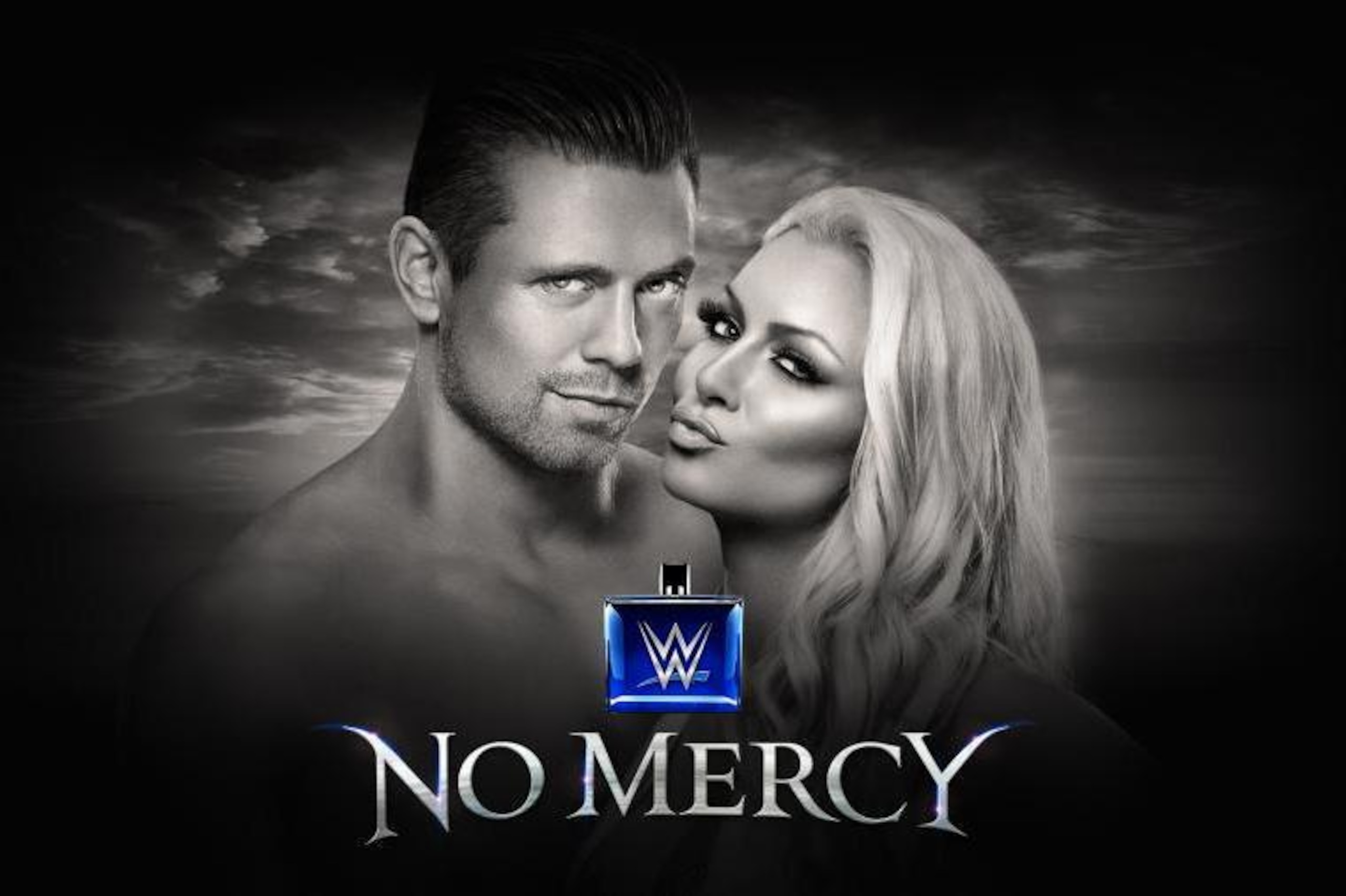 WWE's Calvin Klein-inspired poster for No Mercy.
