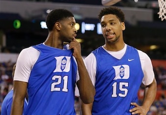 Amile Jefferson (21) and Jahlil Okafor (15)