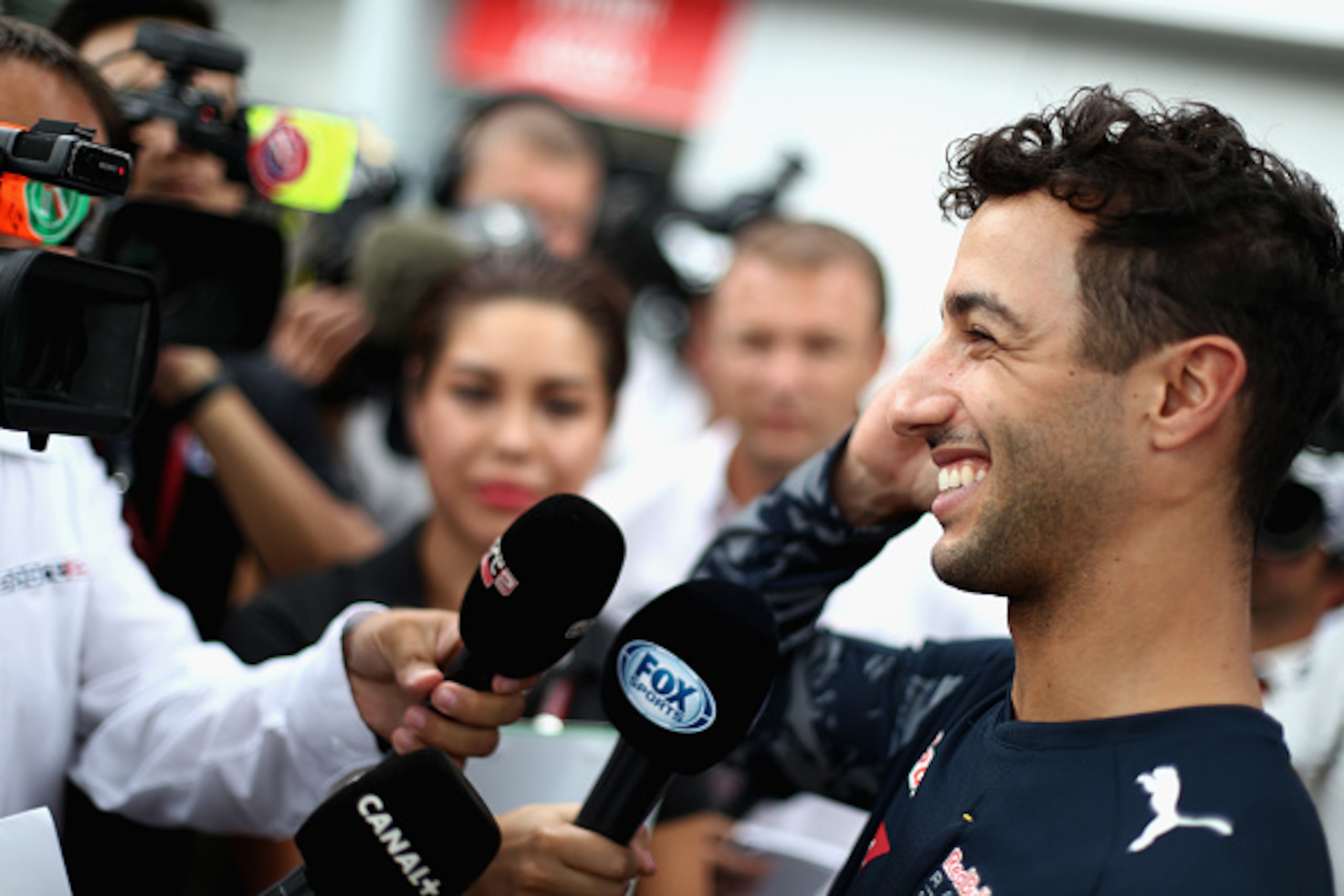 Daniel Ricciardo faces the cameras in Malaysia.