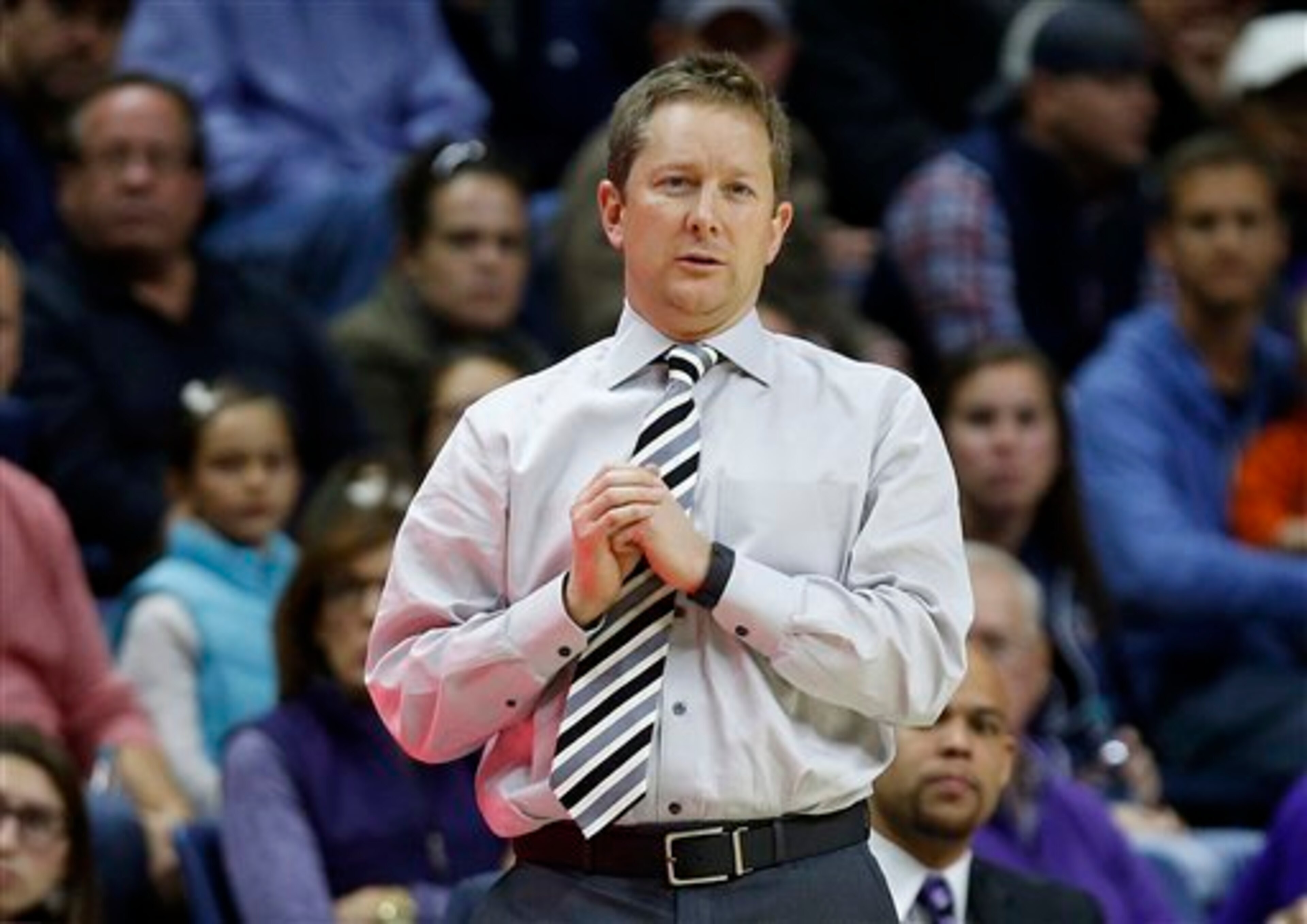 Furman head coach Niko Medved Furman head coach Niko Medved
