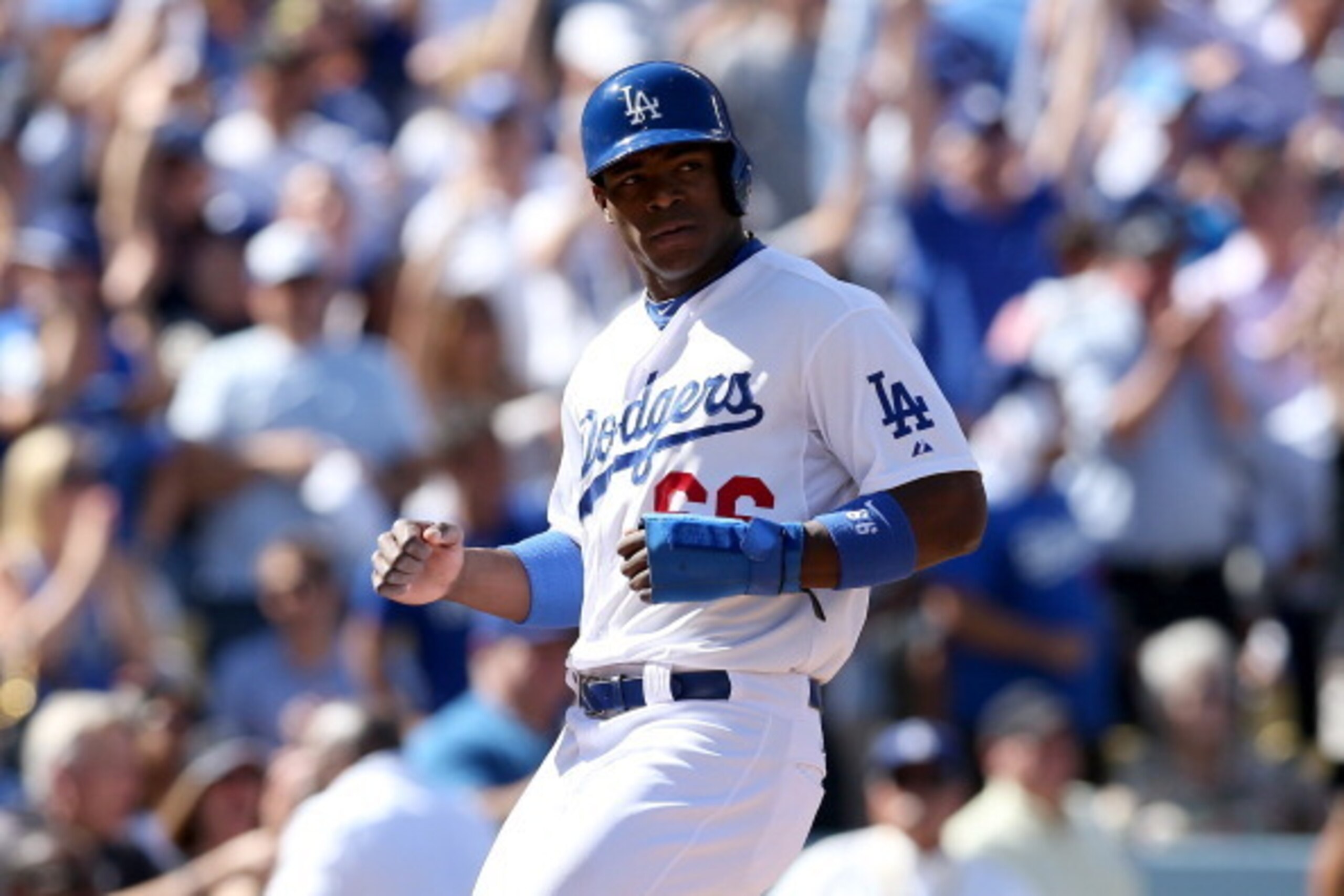 Rookie Yasiel Puig helped turn around the Los Angeles Dodgers' 2013 campaign.