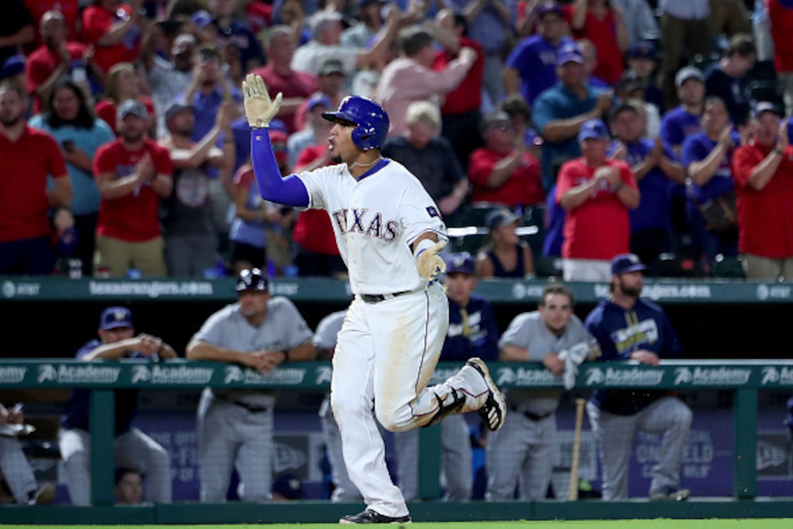 Carlos Gomez has caught fire since joining the Rangers.