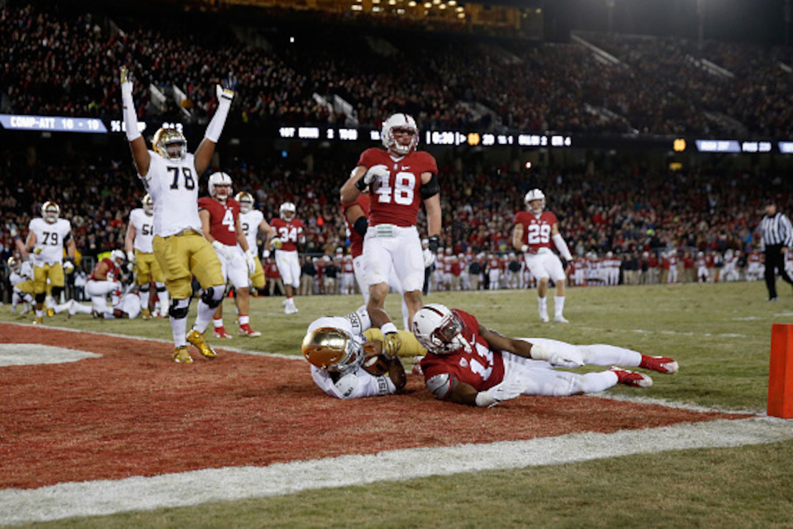 This year's Stanford-Notre Dame game doesn't have nearly as much at stake as in 2015.