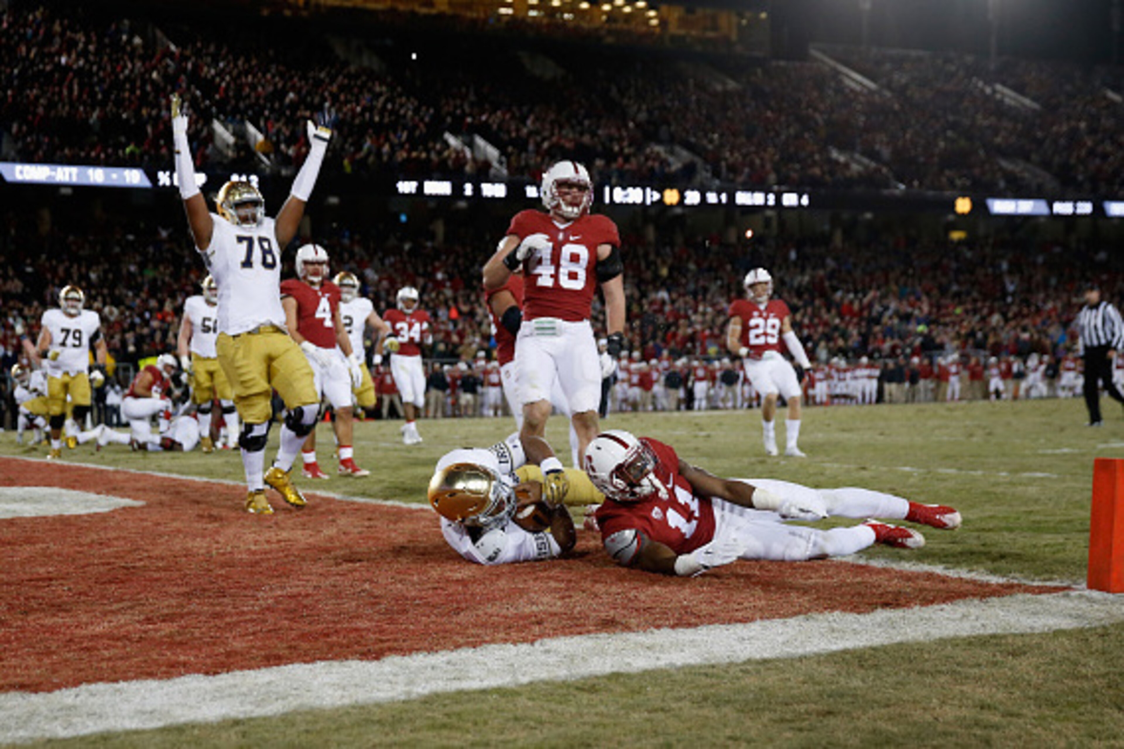 This year's Stanford-Notre Dame game doesn't have nearly as much at stake as in 2015.