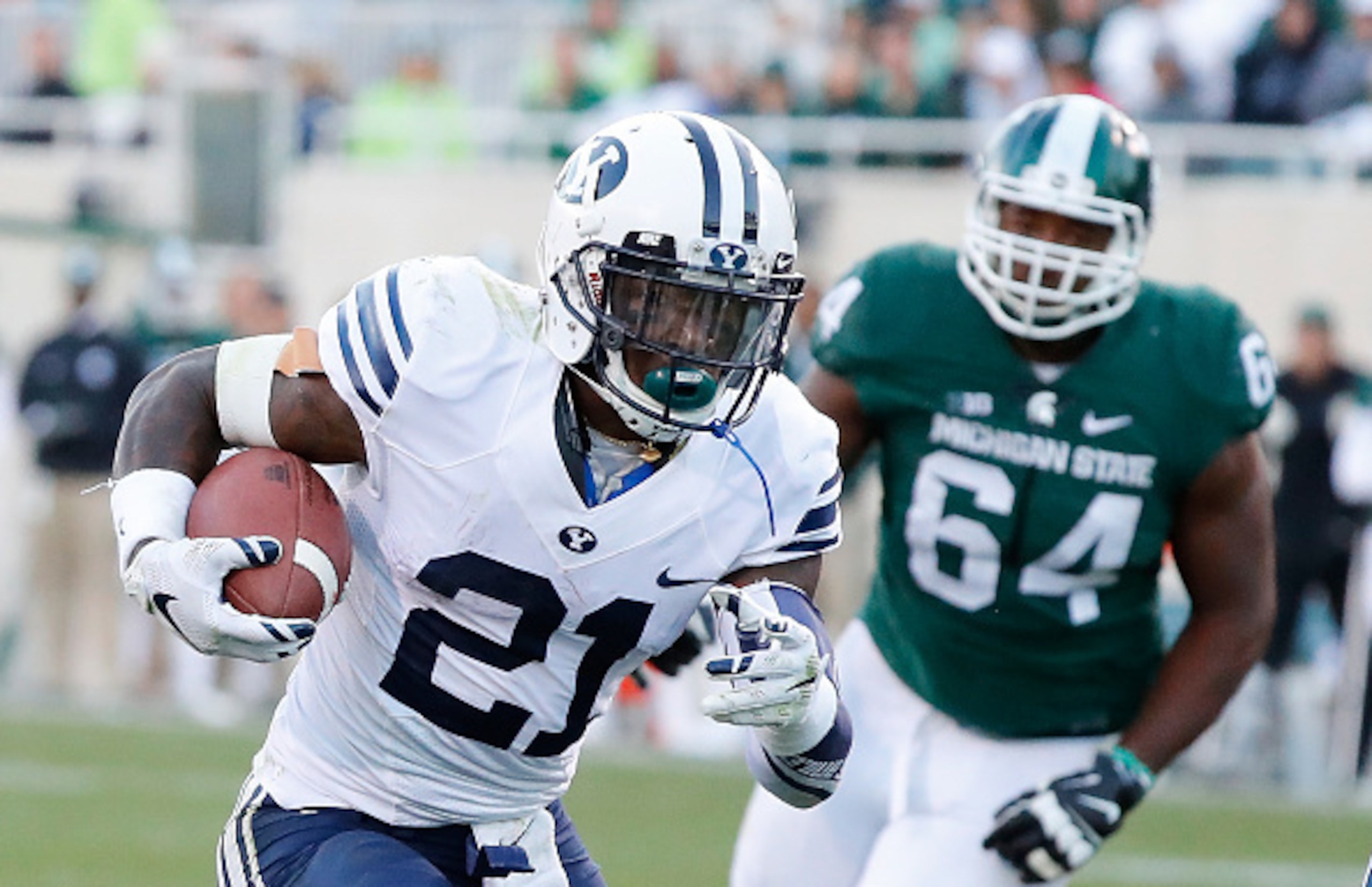 BYU's Jamaal Williams ran all over Michigan State BYU's Jamaal Williams ran all over Michigan State