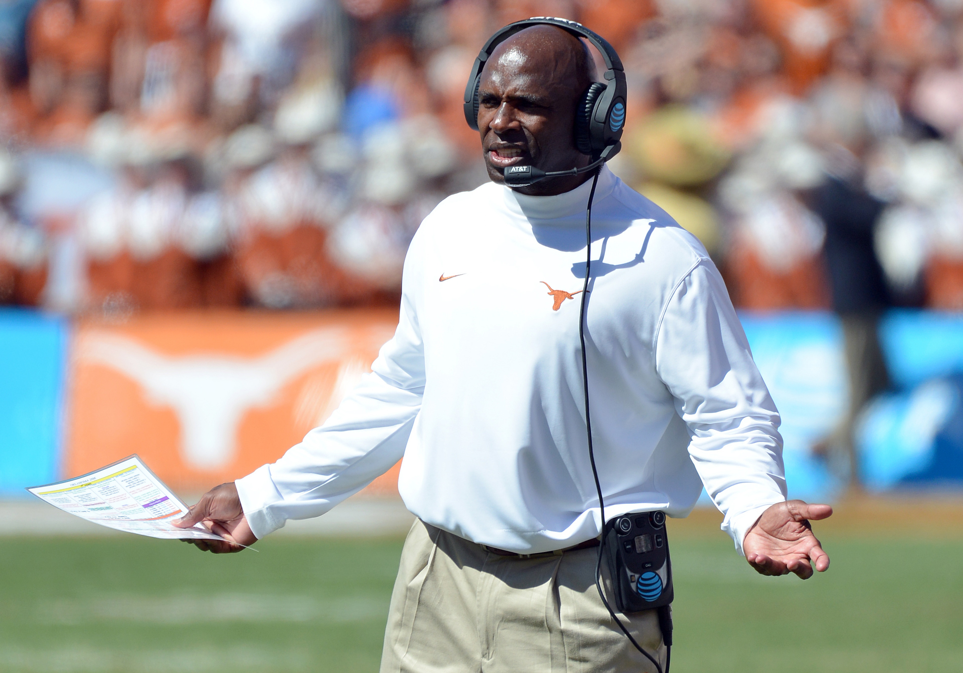 Texas head coach Charlie Strong