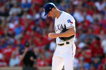 Cole Hamels looked nothing like an ace in Game 1 of the ALDS.