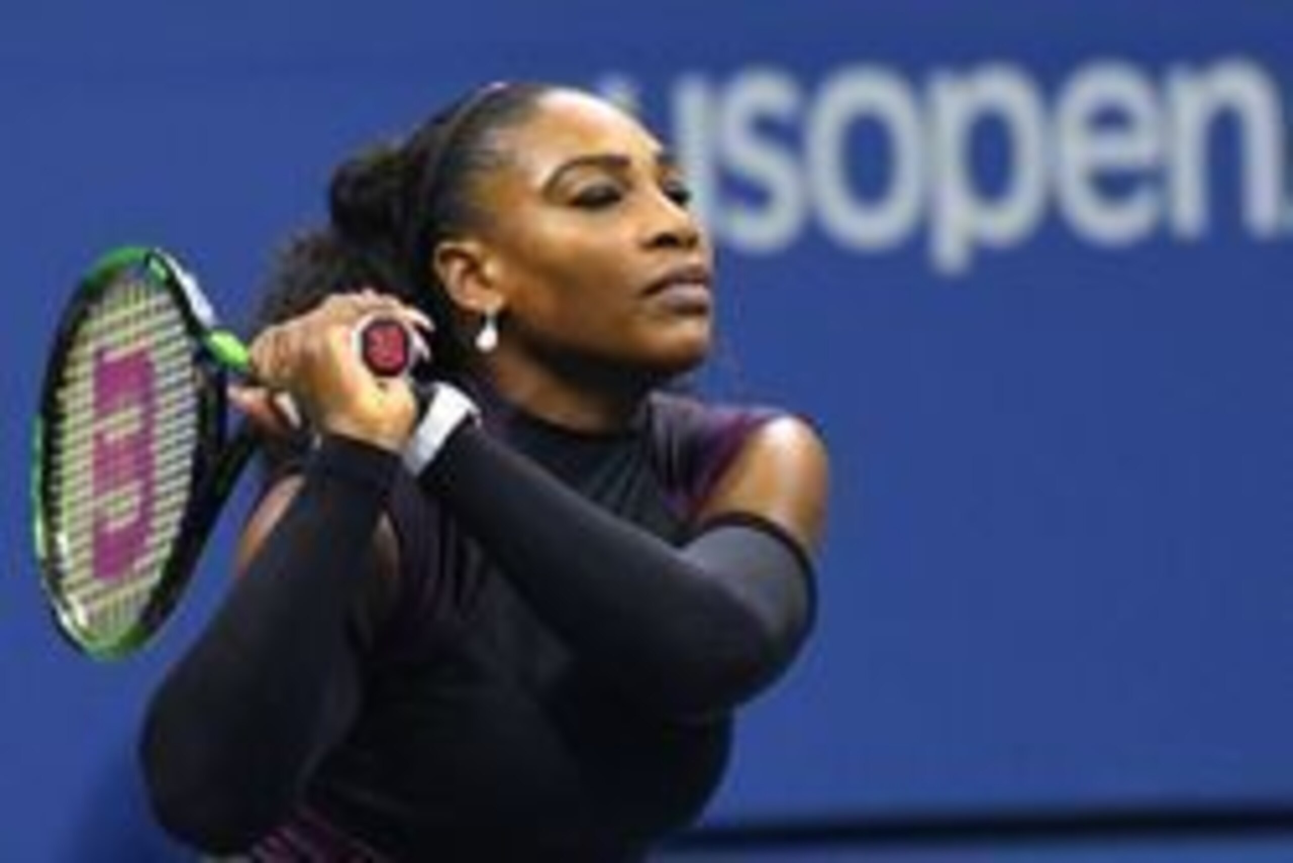 Serena Williams hits a backhand during the semifinals of the 2016 U.S. Open.