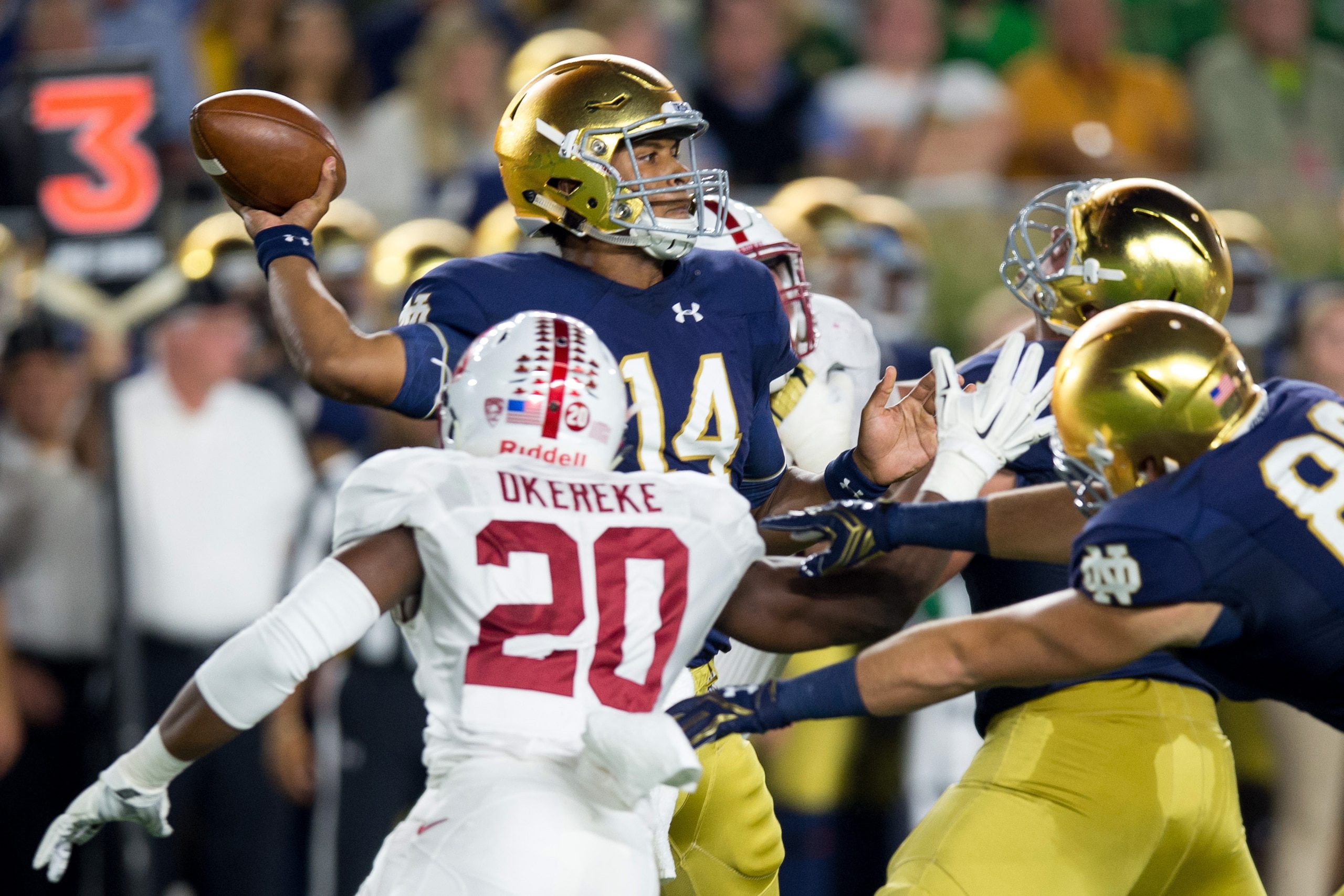 DeShone Kizer and Notre Dame's offense struggled again vs. Stanford.