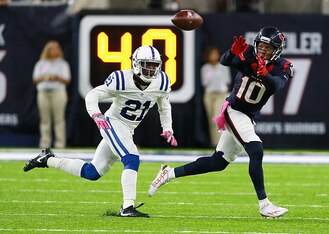 DeAndre Hopkins isn't likely to burn the Denver defense like he did Indianapolis'.