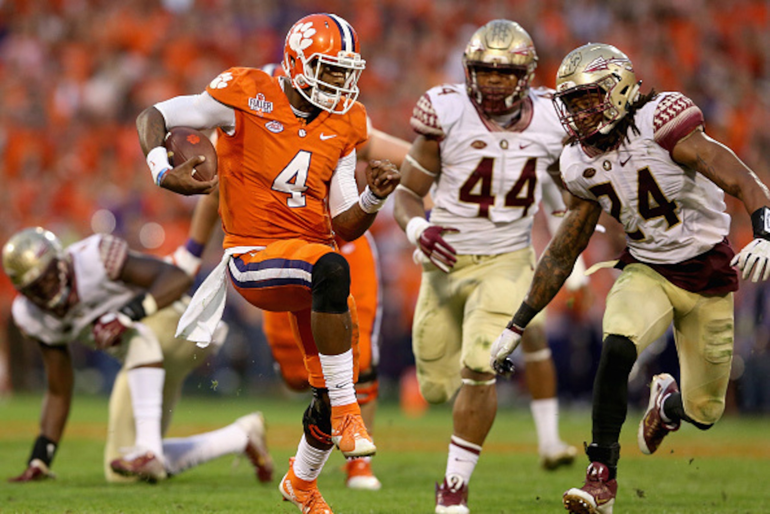 Every remaining unbeaten team's next game is on the road, including Clemson's trip Saturday to Florida State.
