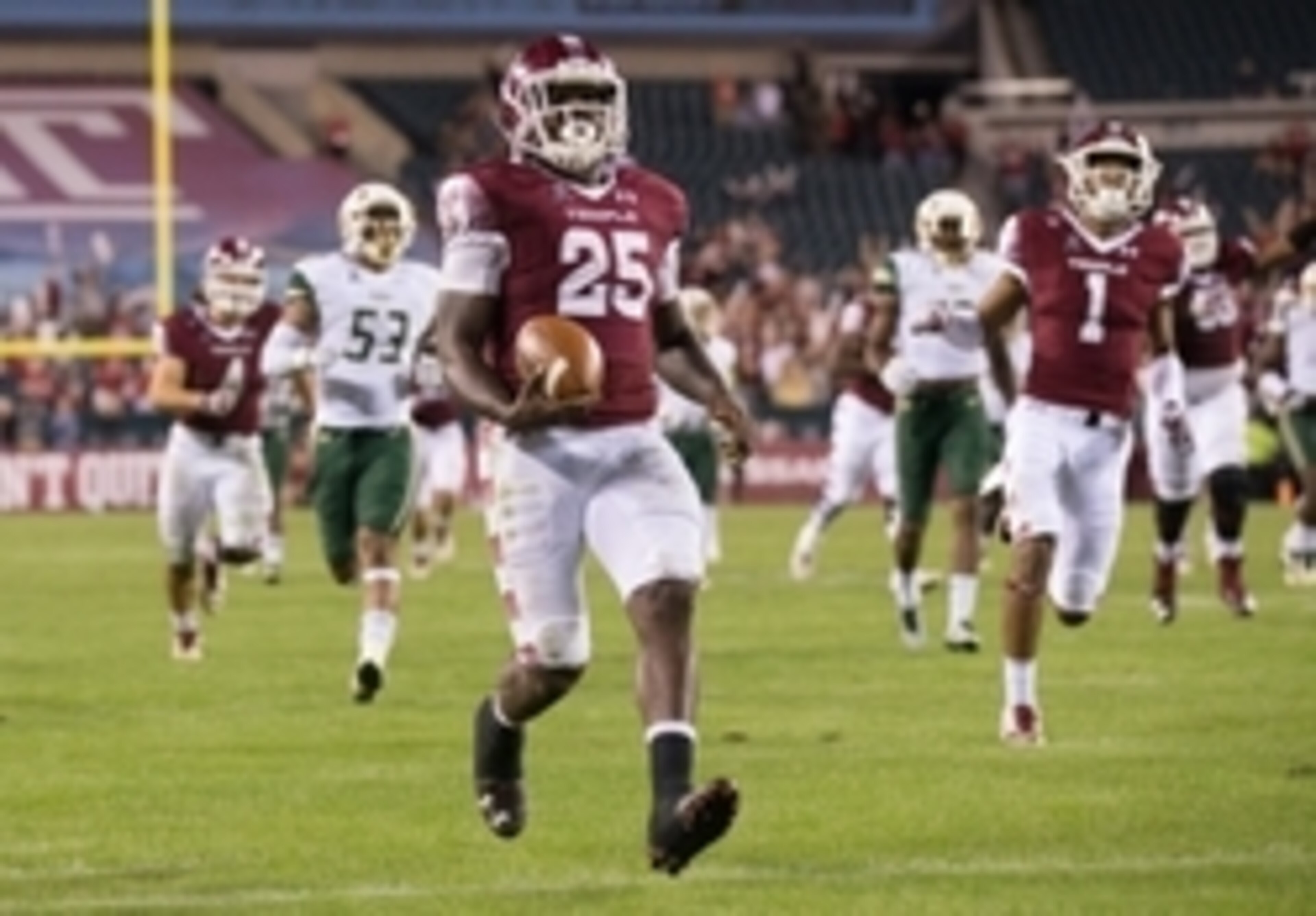 Temple RB Ryquell Armstead ran for 210 yards last week against South Florida. Temple RB Ryquell Armstead ran for 210 yards last week against South Florida.