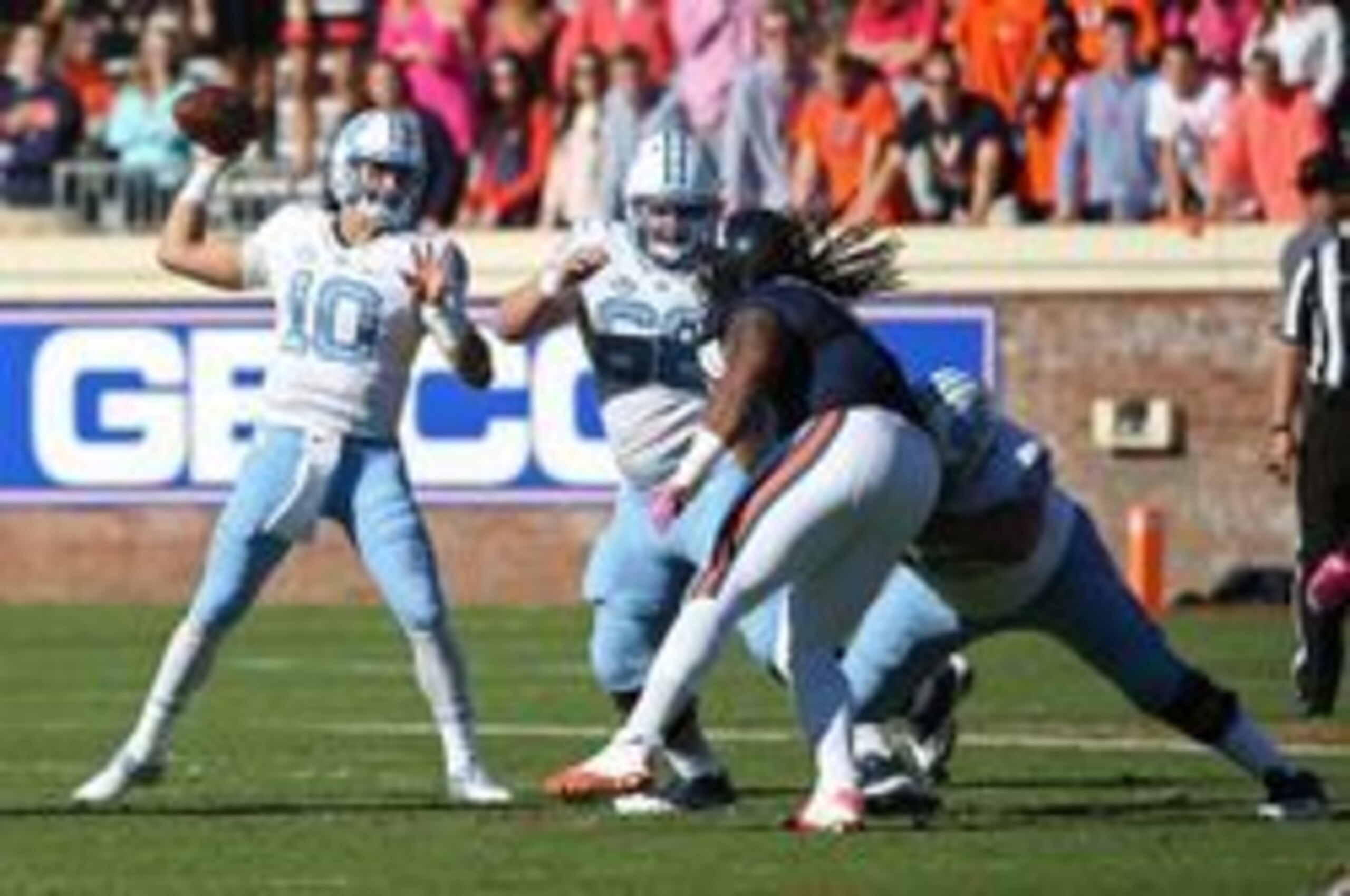 Mitch Trubisky (left) and North Carolina will be bowling this year.