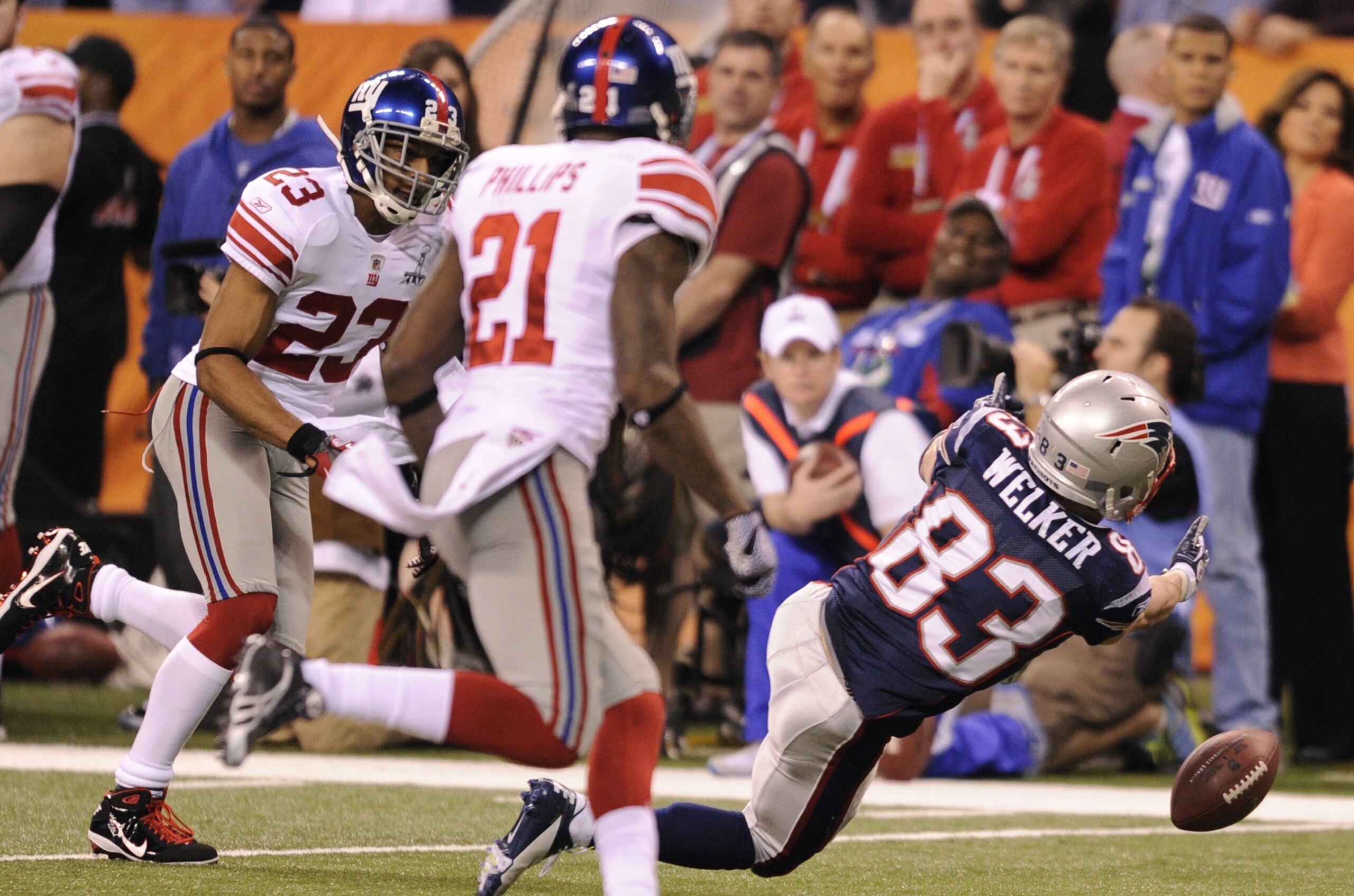 Wes Welker's Super Bowl XLVI drop caused the New England Patriots to punt instead of putting the New York Giants away.