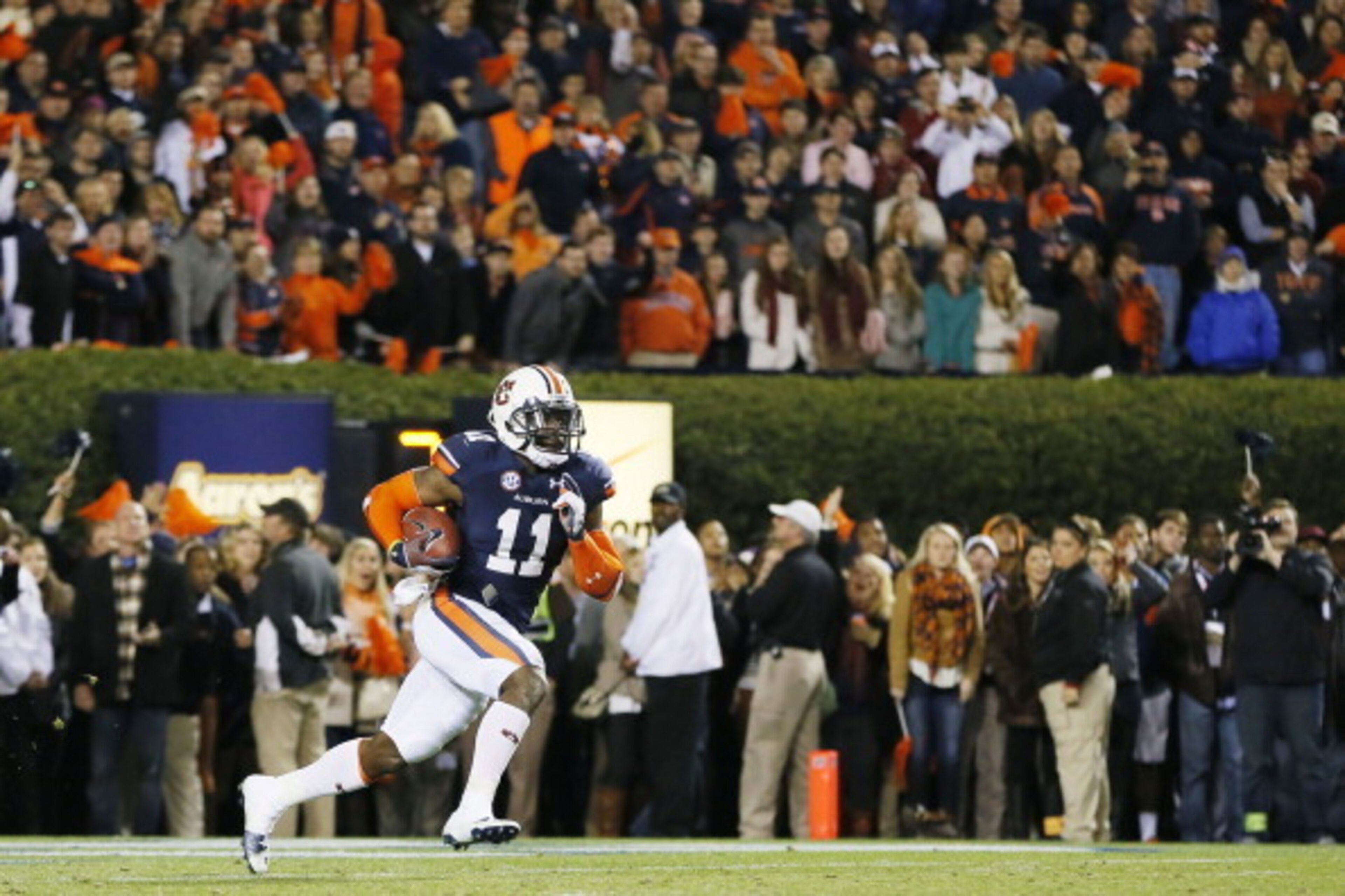 Auburn's Chris Davis returned a missed field goal 109 yards to beat No. 1 Alabama in 2013's Iron Bowl.