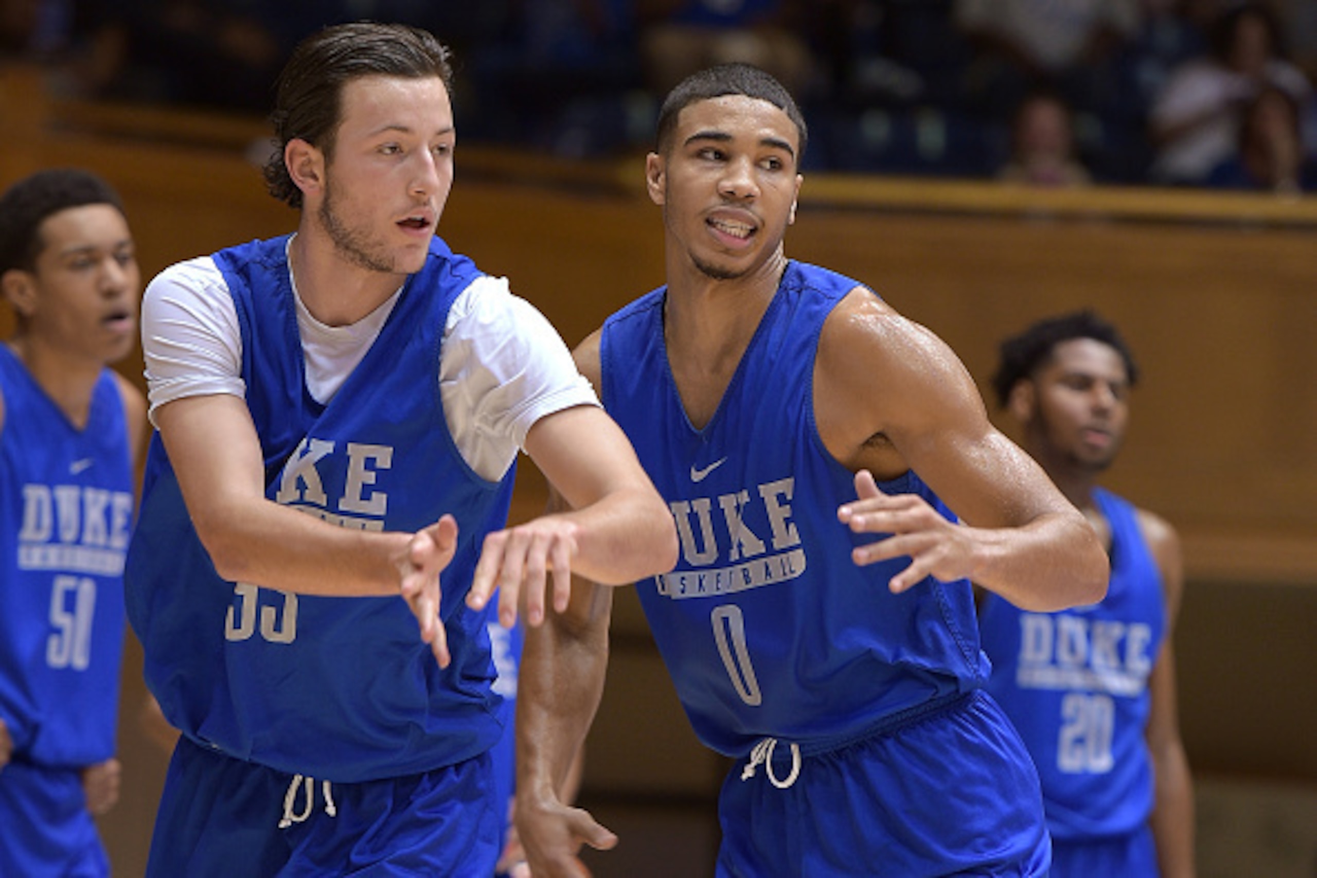 Brennan Besser covering Jayson Tatum.