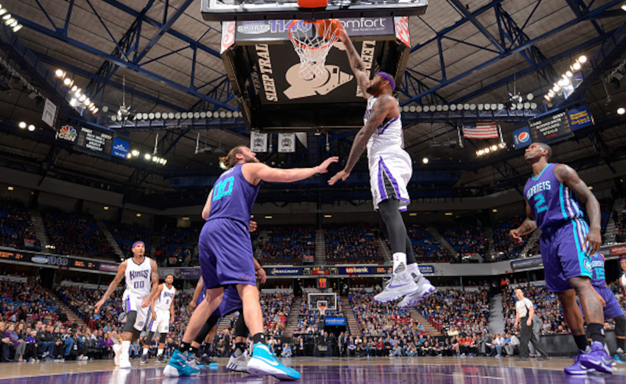 DeMarcus Cousins dropped 56 points on the Charlotte Hornets during a double-overtime loss in January.