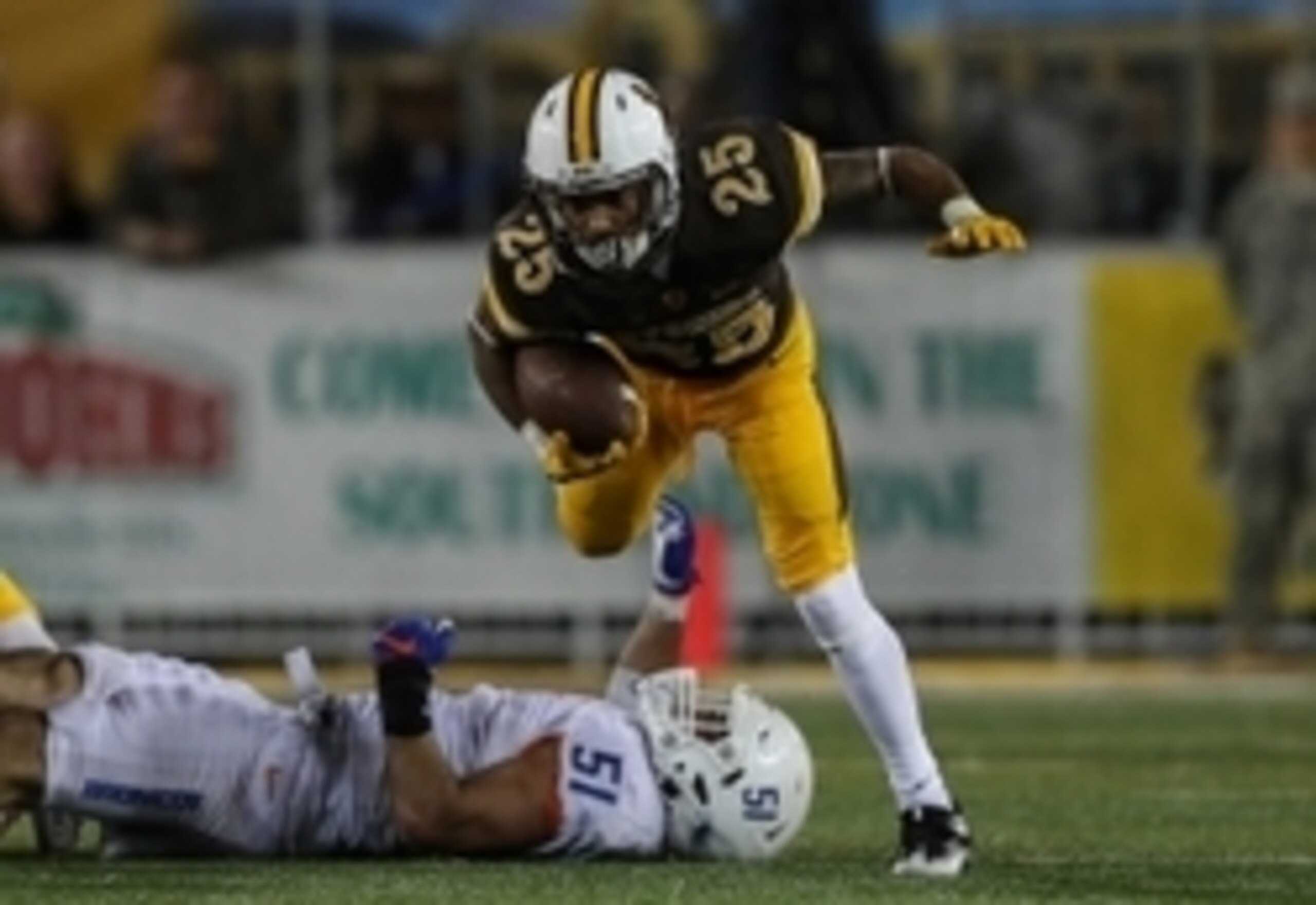 Wyoming shocked Boise State and enthused Western Michigan.