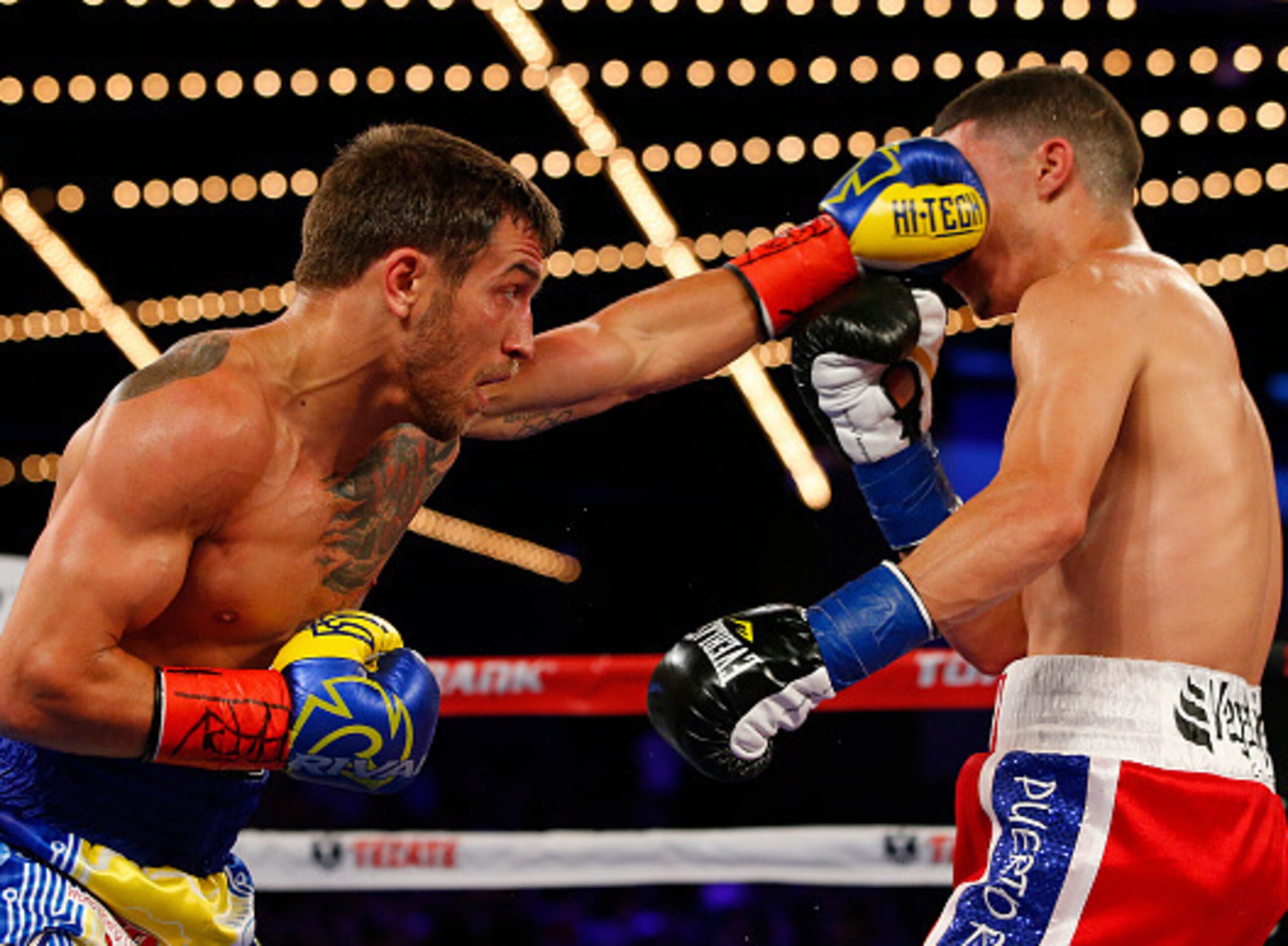 Vasyl Lomachenko (left) puts his WBO belt on the line against Nicholas Walters. Vasyl Lomachenko (left) puts his WBO belt on the line against Nicholas Walters.