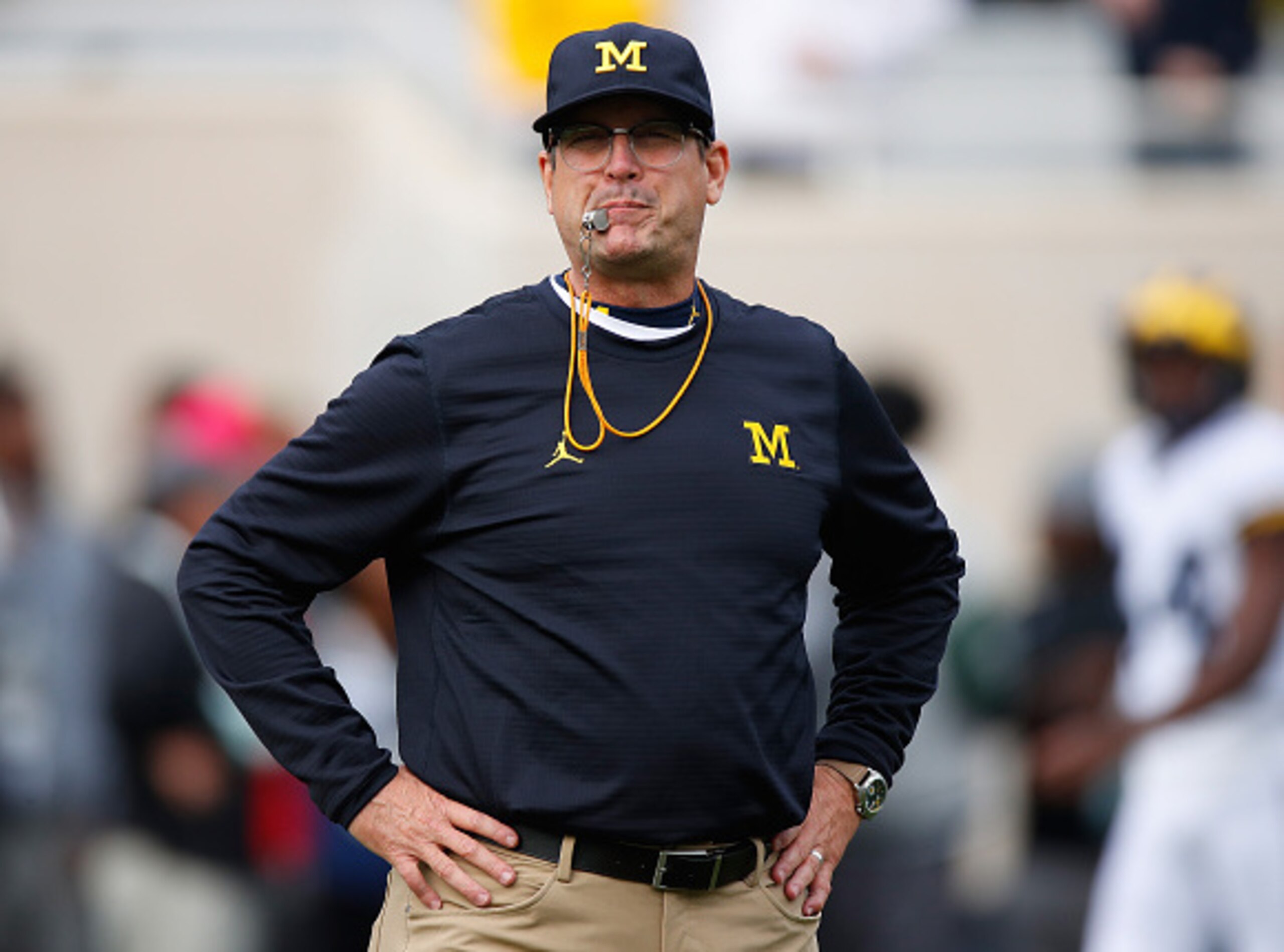Head coach Jim Harbaugh