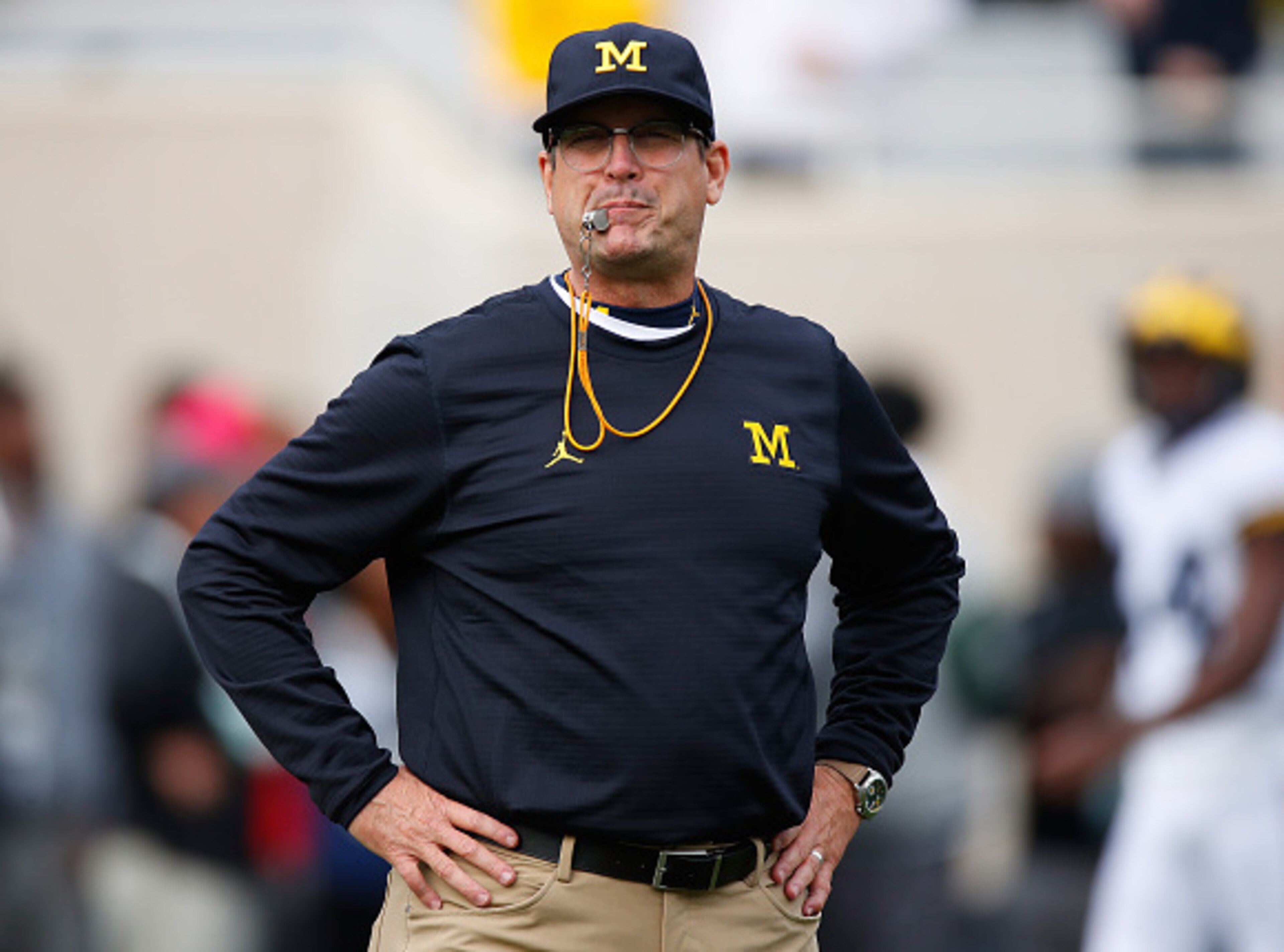 Head coach Jim Harbaugh
