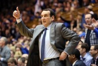 Thumbs up for Duke and Mike Krzyzewski sitting atop the preseason AP Top 25.