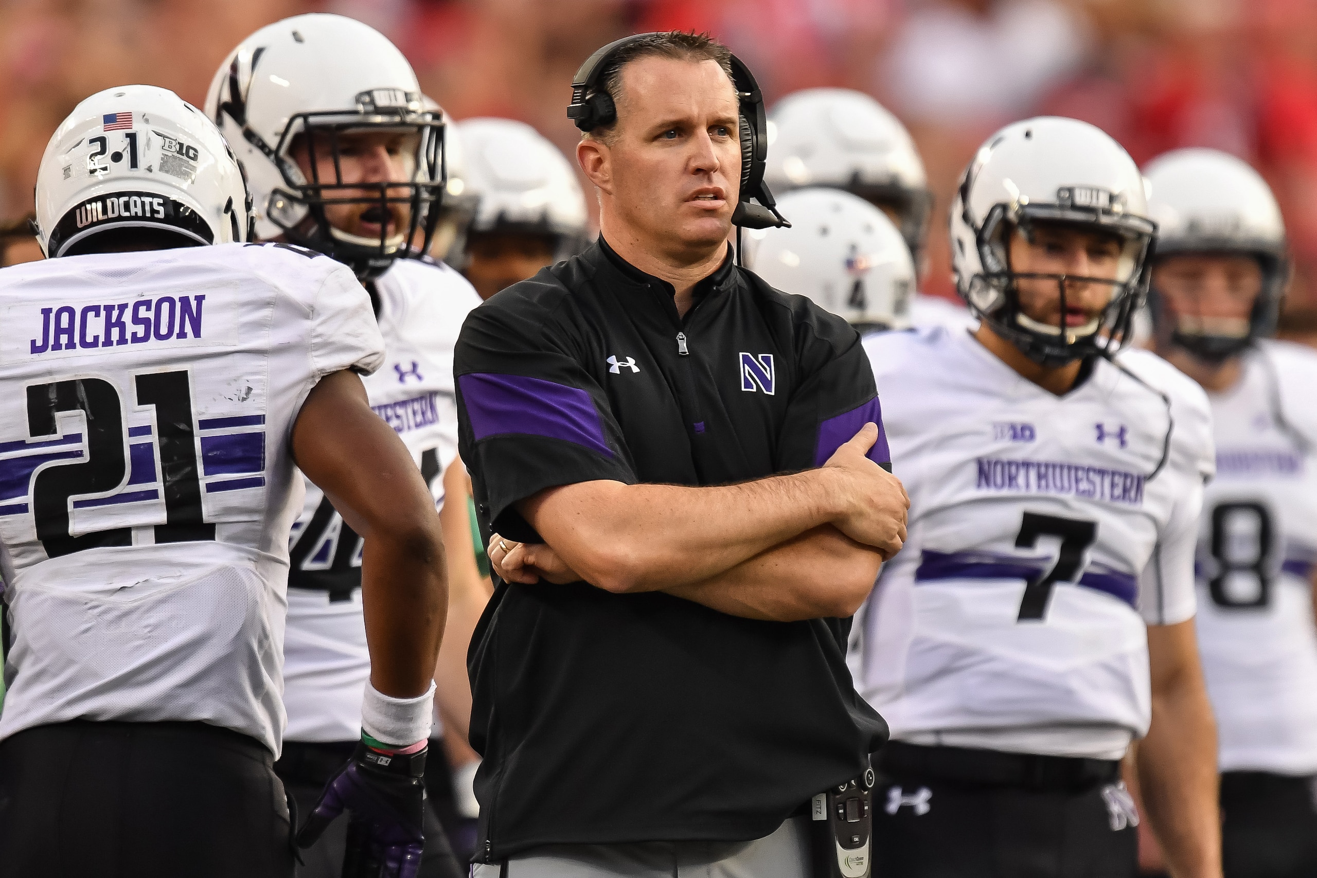 Northwestern head coach Pat Fitzgerald