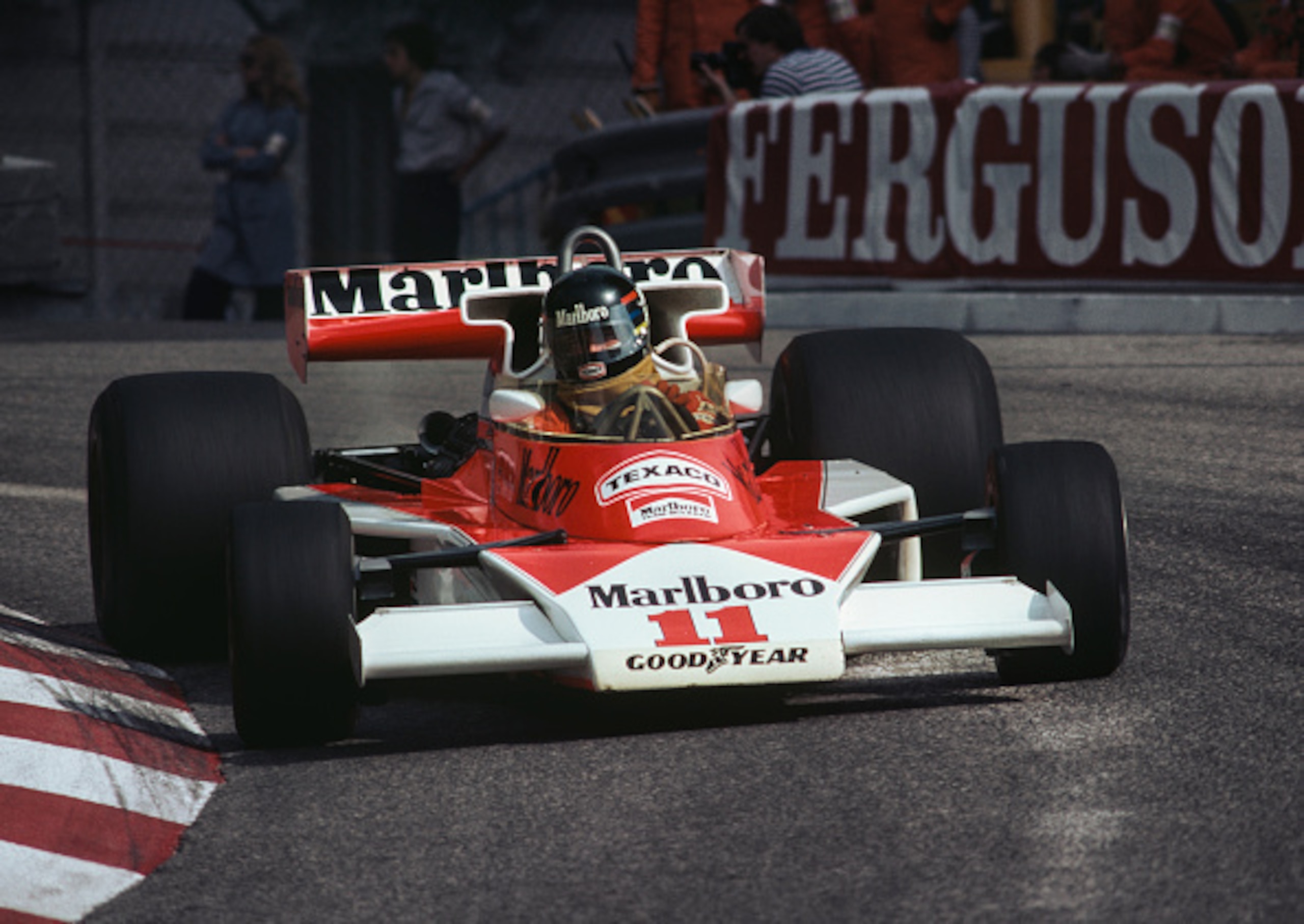 James Hunt at the 1976 Monaco Grand Prix.