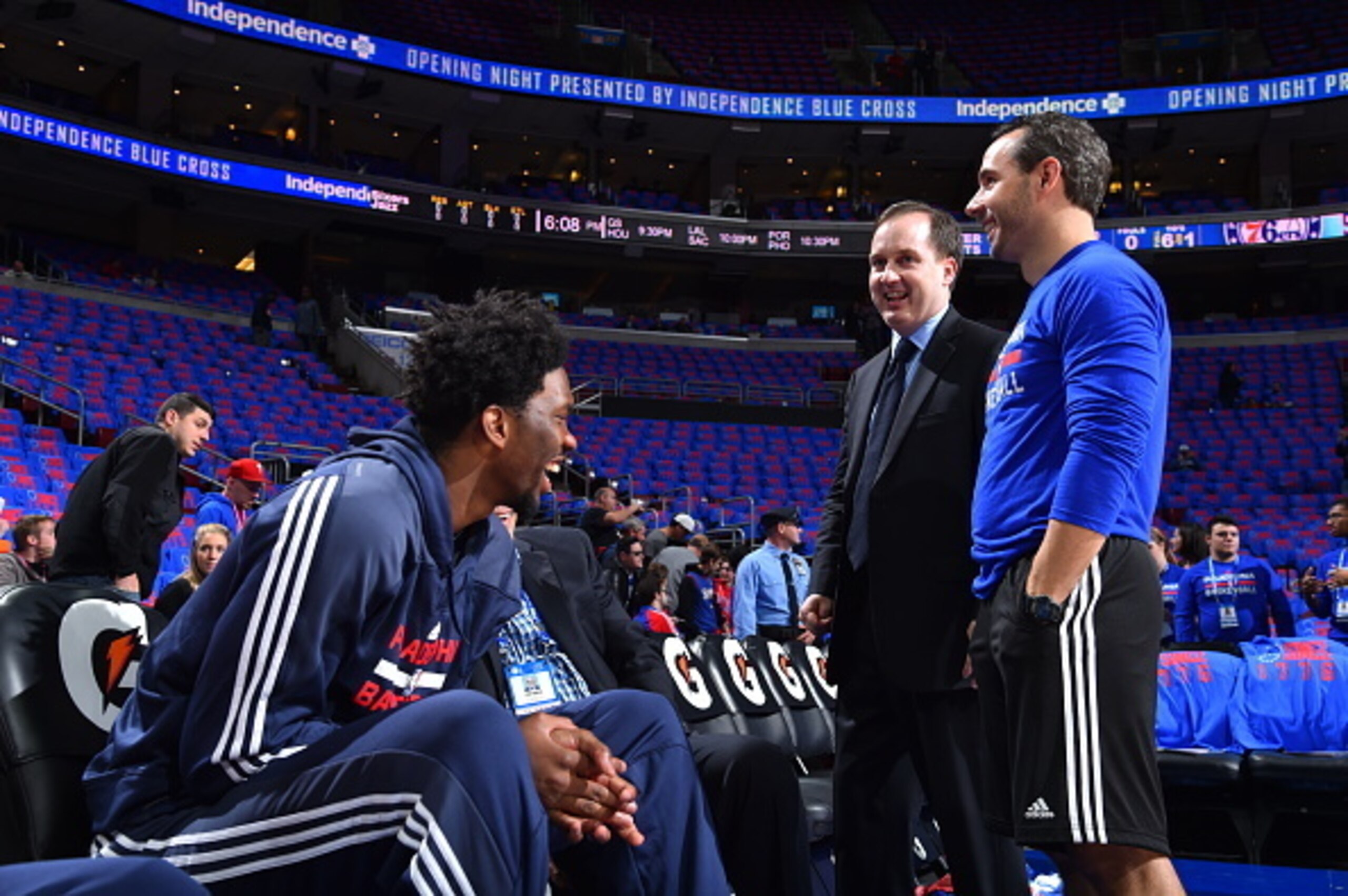 Joel Embiid has made his long-anticipated debut for the Philadelphia 76ers this season.