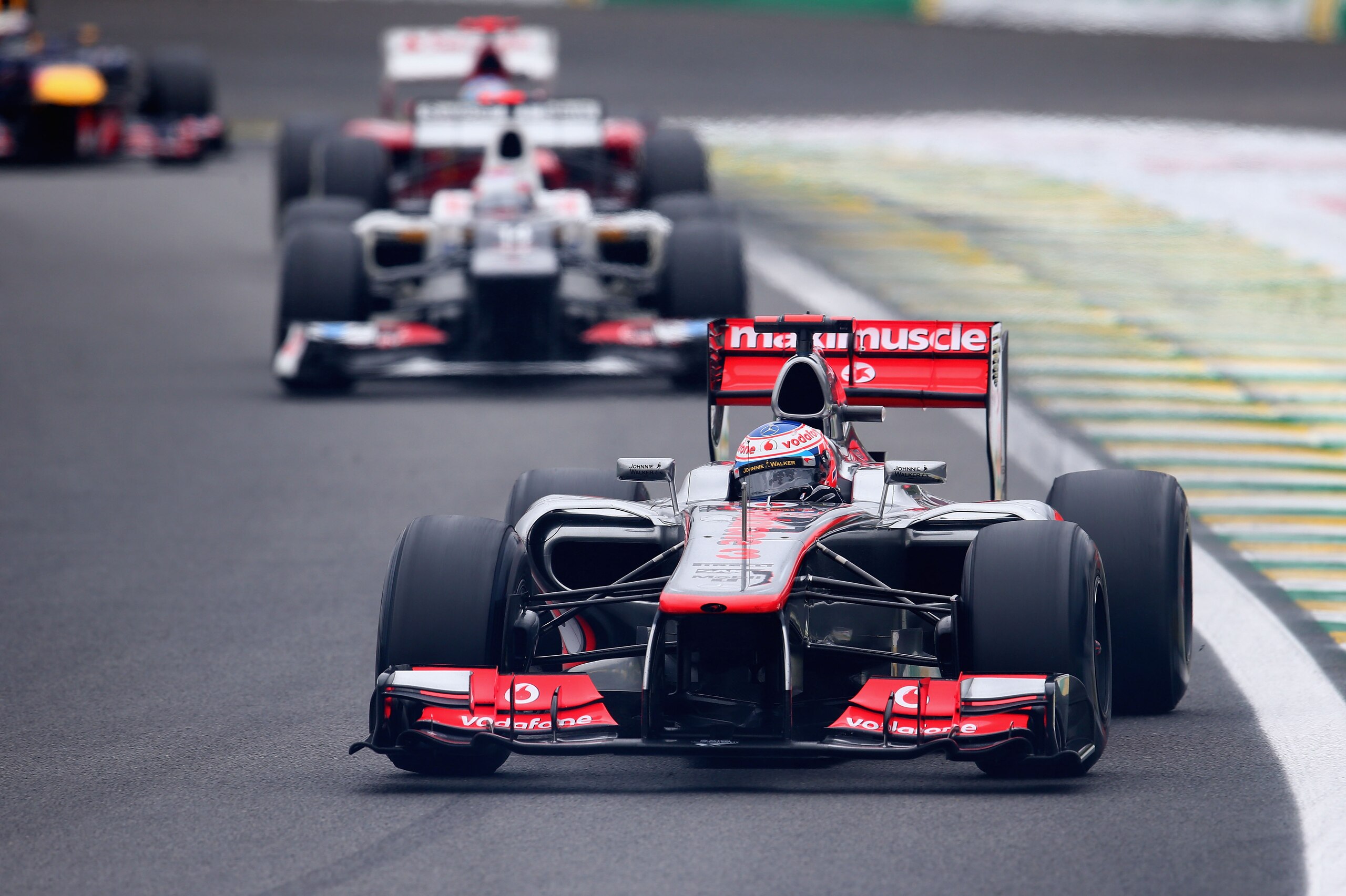 Jenson Button won a rain-affected 2012 Brazilian Grand Prix.