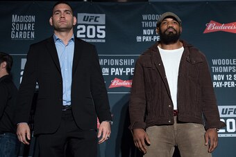 Chris Weidman (left) and Yoel Romero