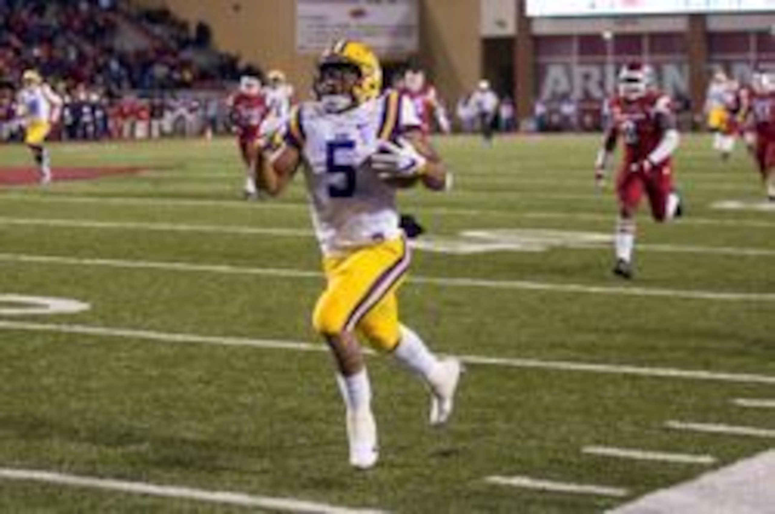Derrius Guice and LSU ran right through Arkansas' rush defense.